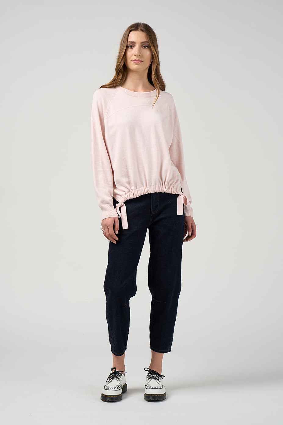 MADLY SWEETLY CURRENT SWEATER - BLUSH - THE VOGUE STORE