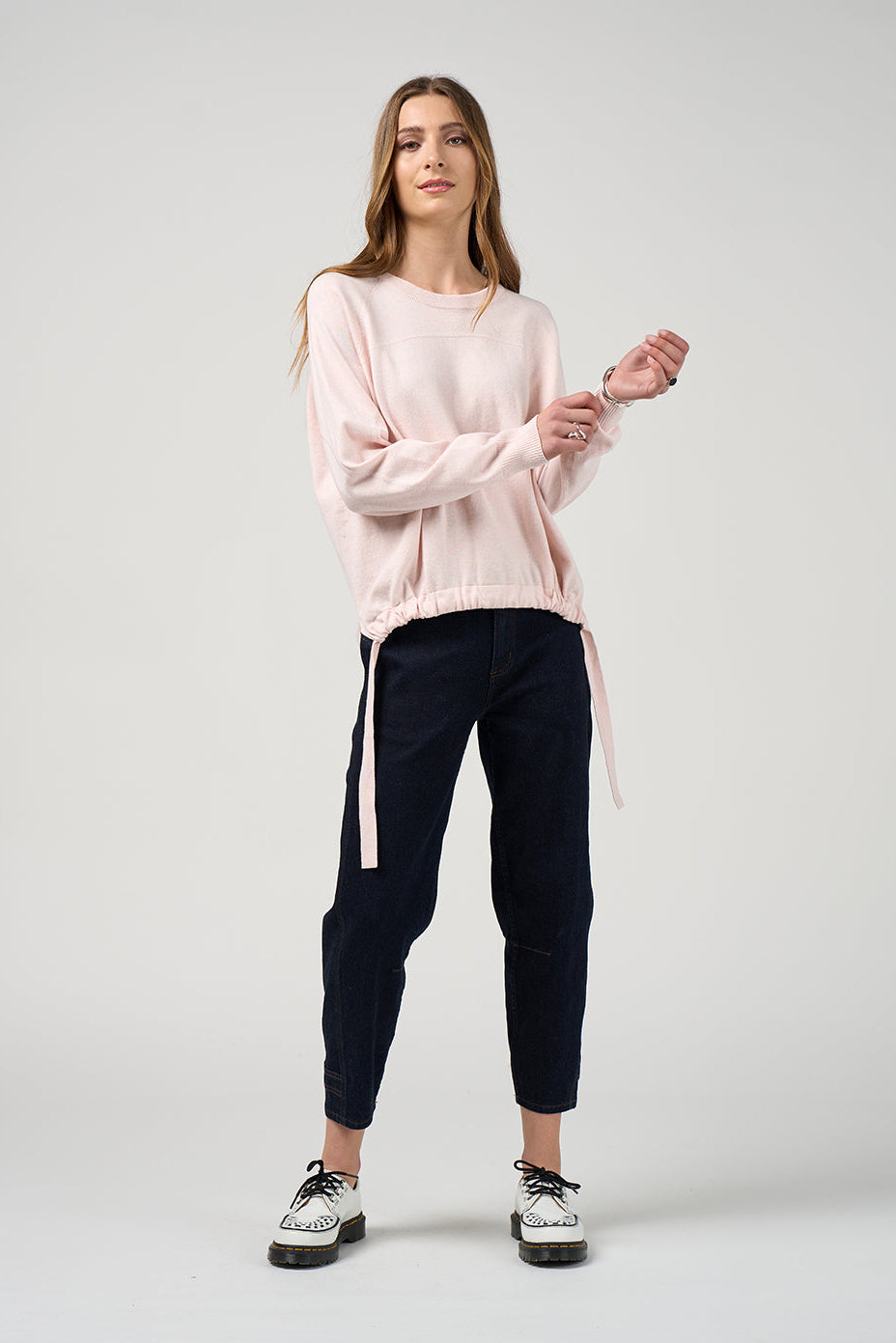 MADLY SWEETLY CURRENT SWEATER - BLUSH - THE VOGUE STORE
