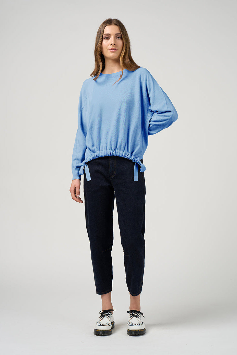 MADLY SWEETLY CURRENT SWEATER - SKY - THE VOGUE STORE