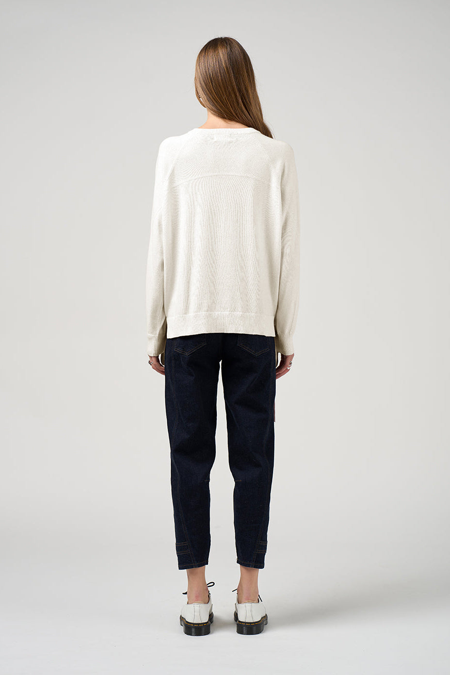 MADLY SWEETLY CURRENT SWEATER - WINTER WHITE - THE VOGUE STORE