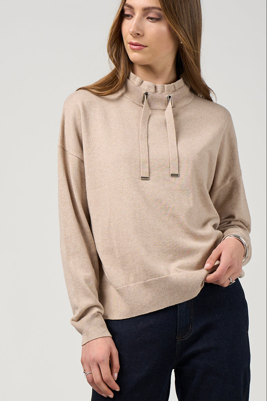 MADLY SWEETLY CIRCUIT SWEATER - BISCUIT - THE VOGUE STORE