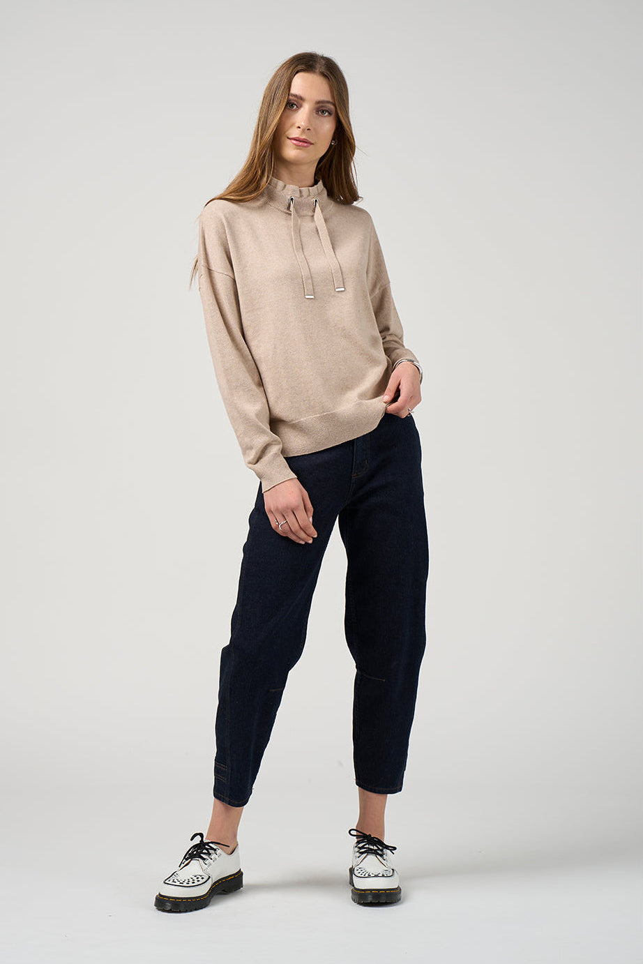 MADLY SWEETLY CIRCUIT SWEATER - BISCUIT - THE VOGUE STORE