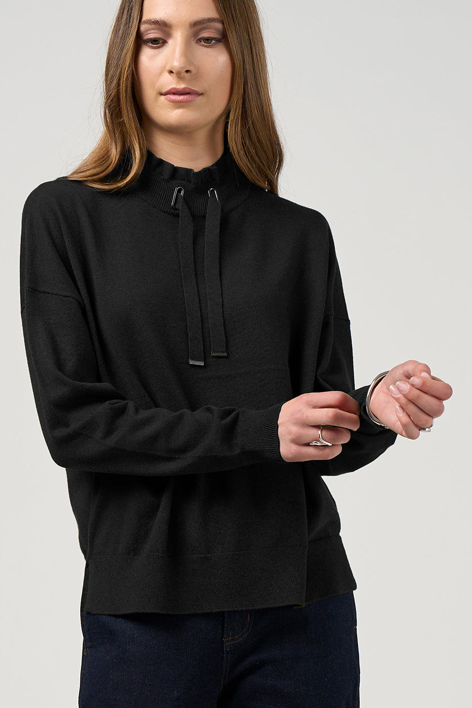MADLY SWEETLY CIRCUIT SWEATER - BLACK - THE VOGUE STORE