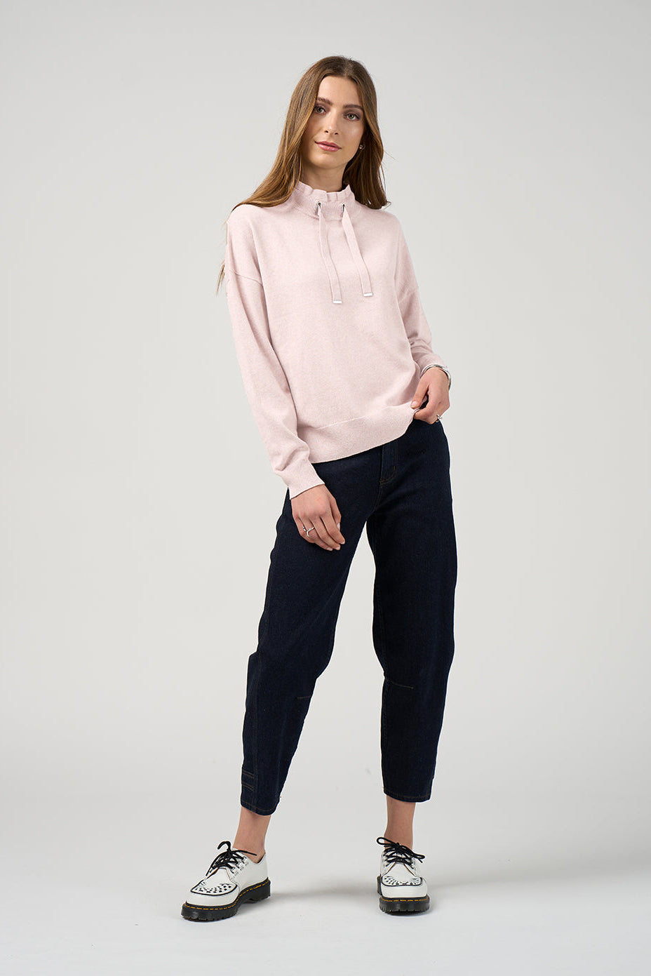 MADLY SWEETLY CIRCUIT SWEATER - BLUSH - THE VOGUE STORE