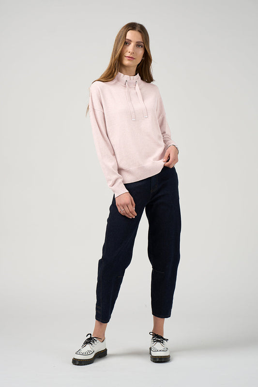 MADLY SWEETLY CIRCUIT SWEATER - BLUSH - THE VOGUE STORE
