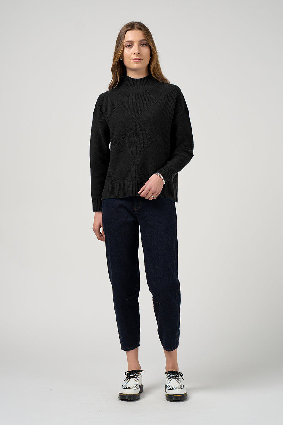 MADLY SWEETLY DRESSAGE SWEATER - BLACK - THE VOGUE STORE