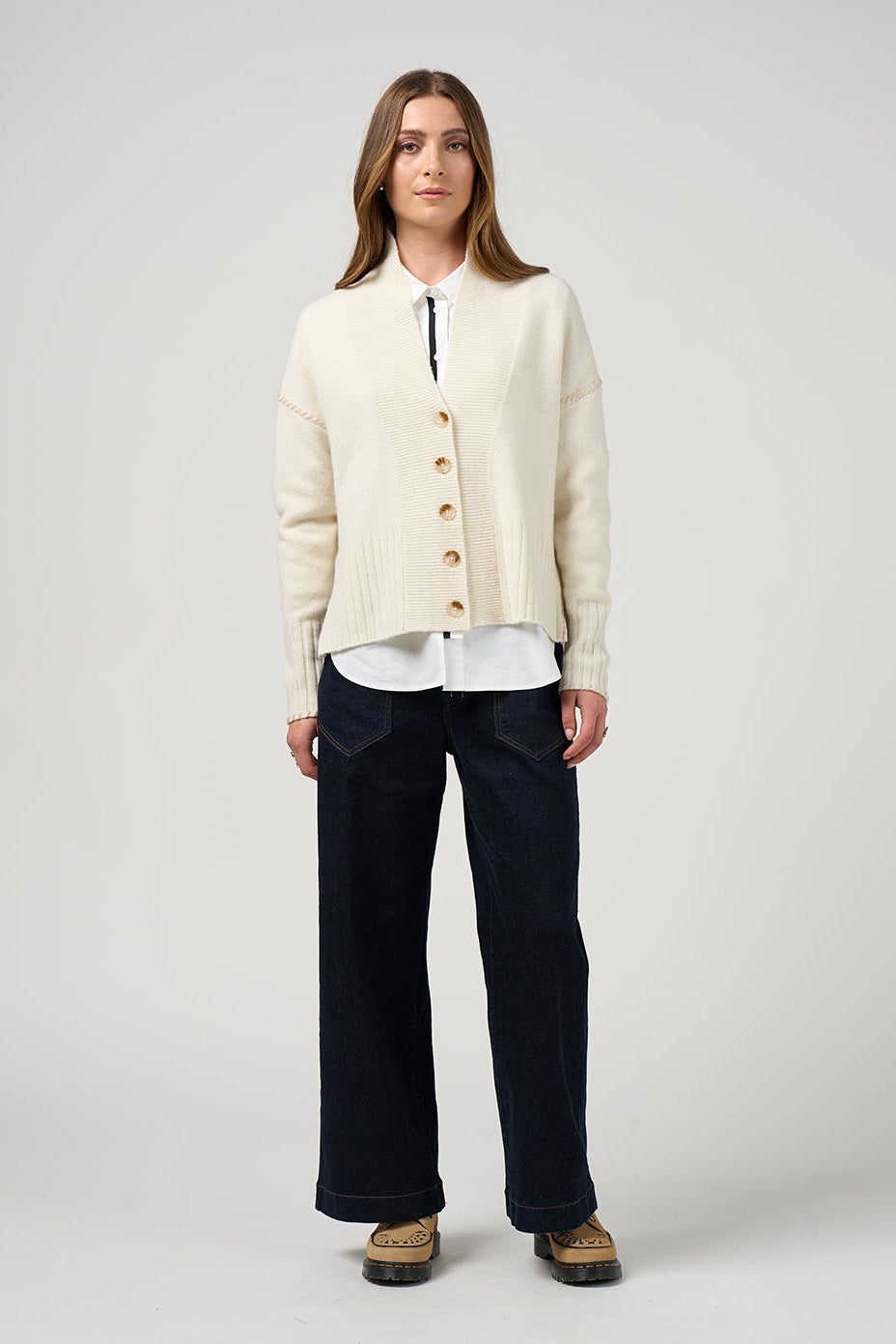 MADLY SWEETLY FIRESIDE CARDI - VANILLA - THE VOGUE STORE