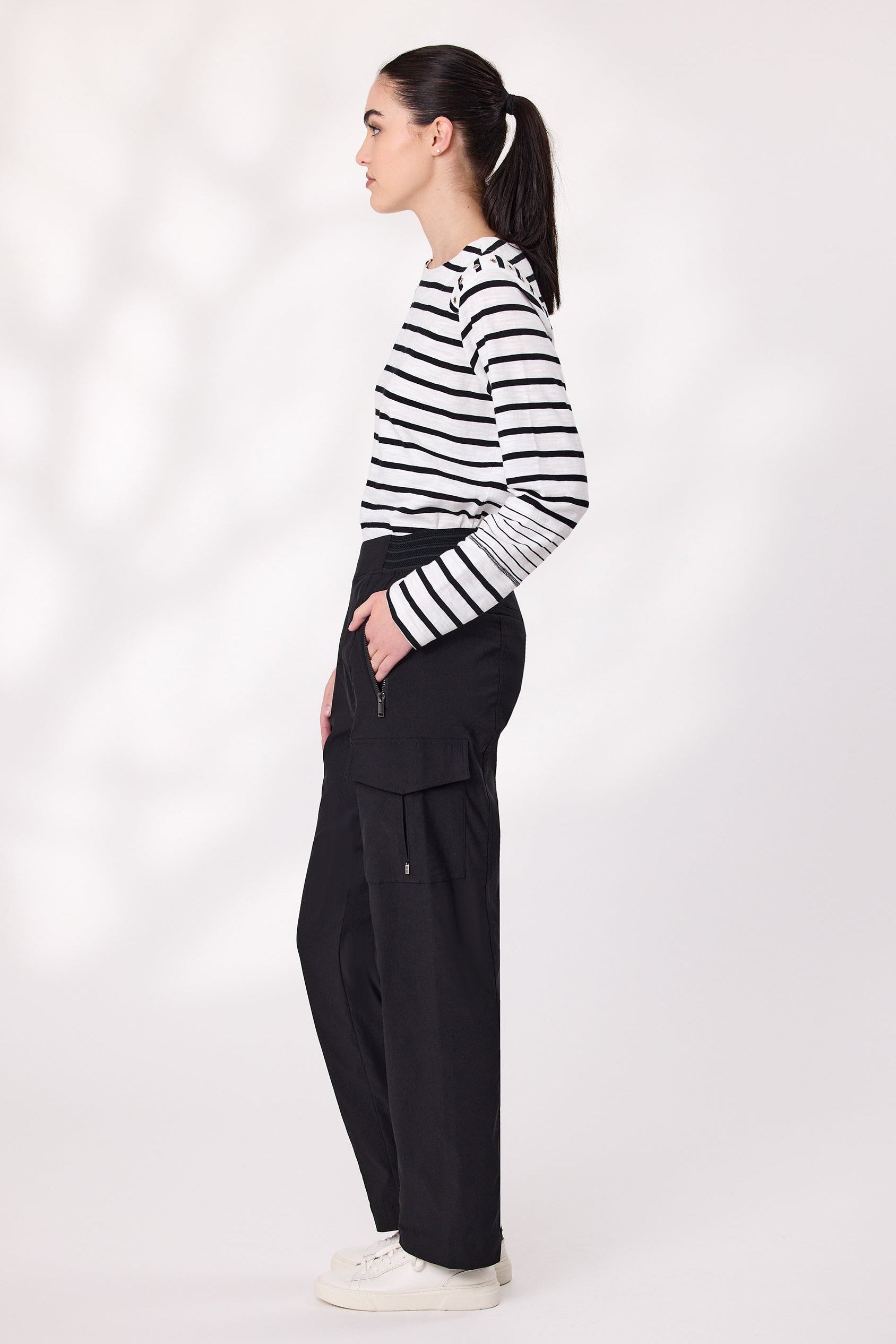 DESIGN NATION RAPID PANT - BLACK - THE VOGUE STORE