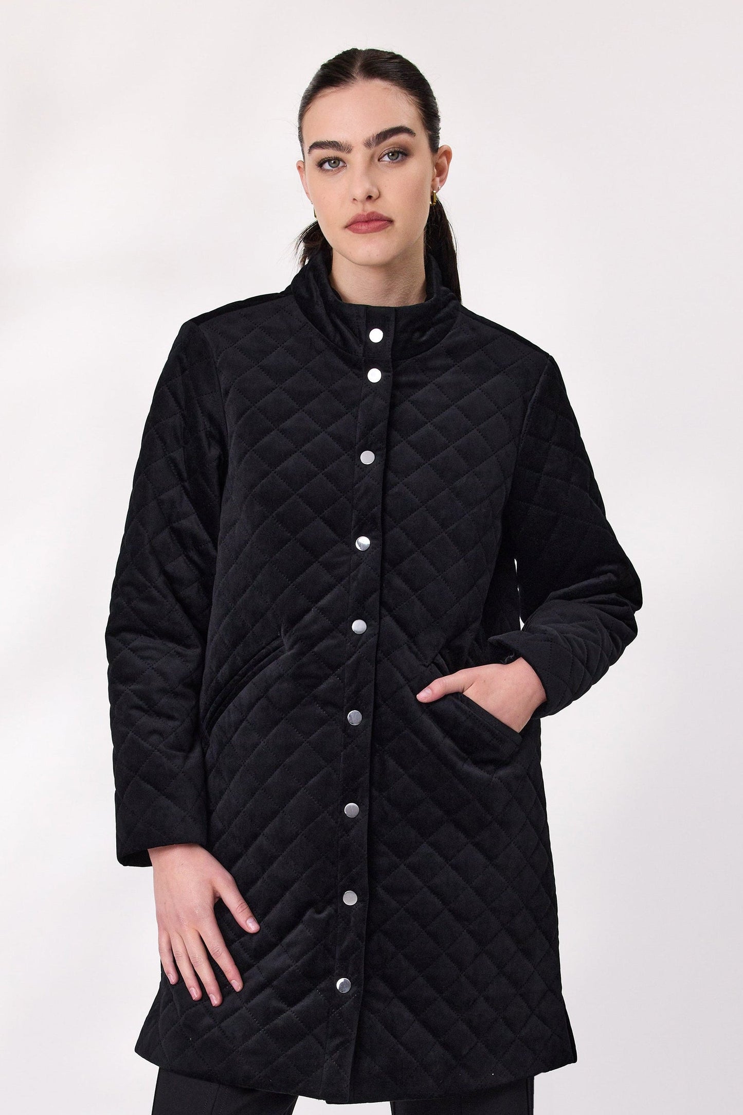 DESIGN NATION ENTRANCE COAT - BLACK - THE VOGUE STORE