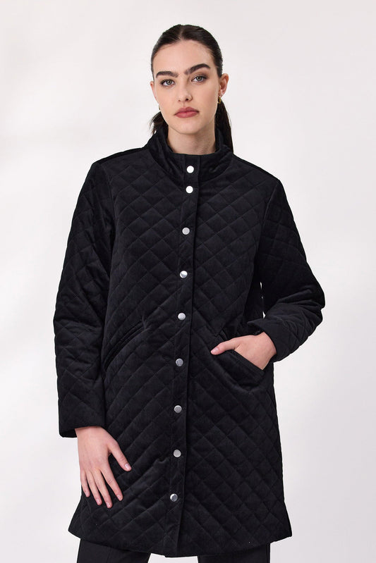 DESIGN NATION ENTRANCE COAT - BLACK - THE VOGUE STORE