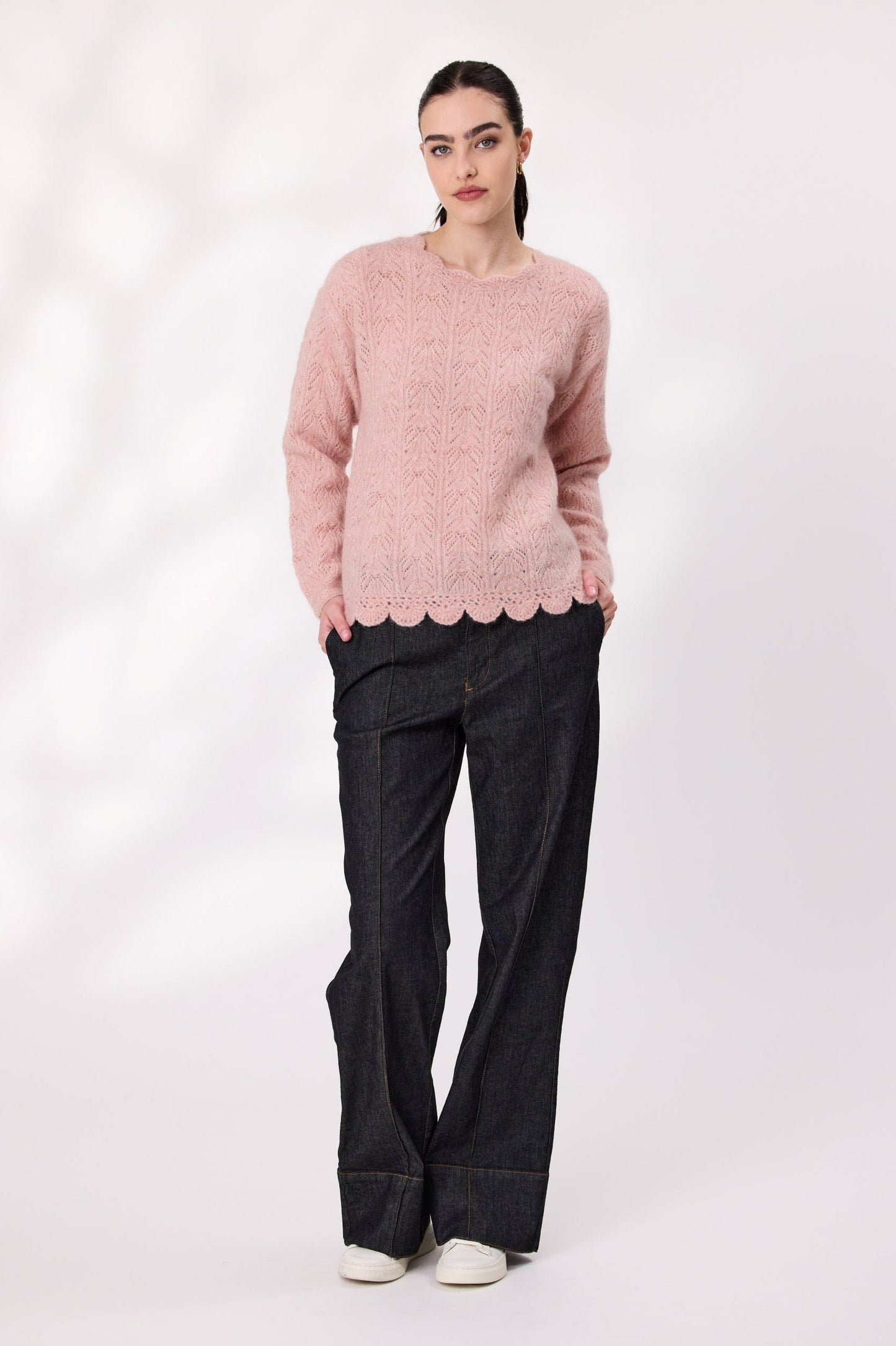 DESIGN NATION MONROE JUMPER - BLUSH PINK - THE VOGUE STORE