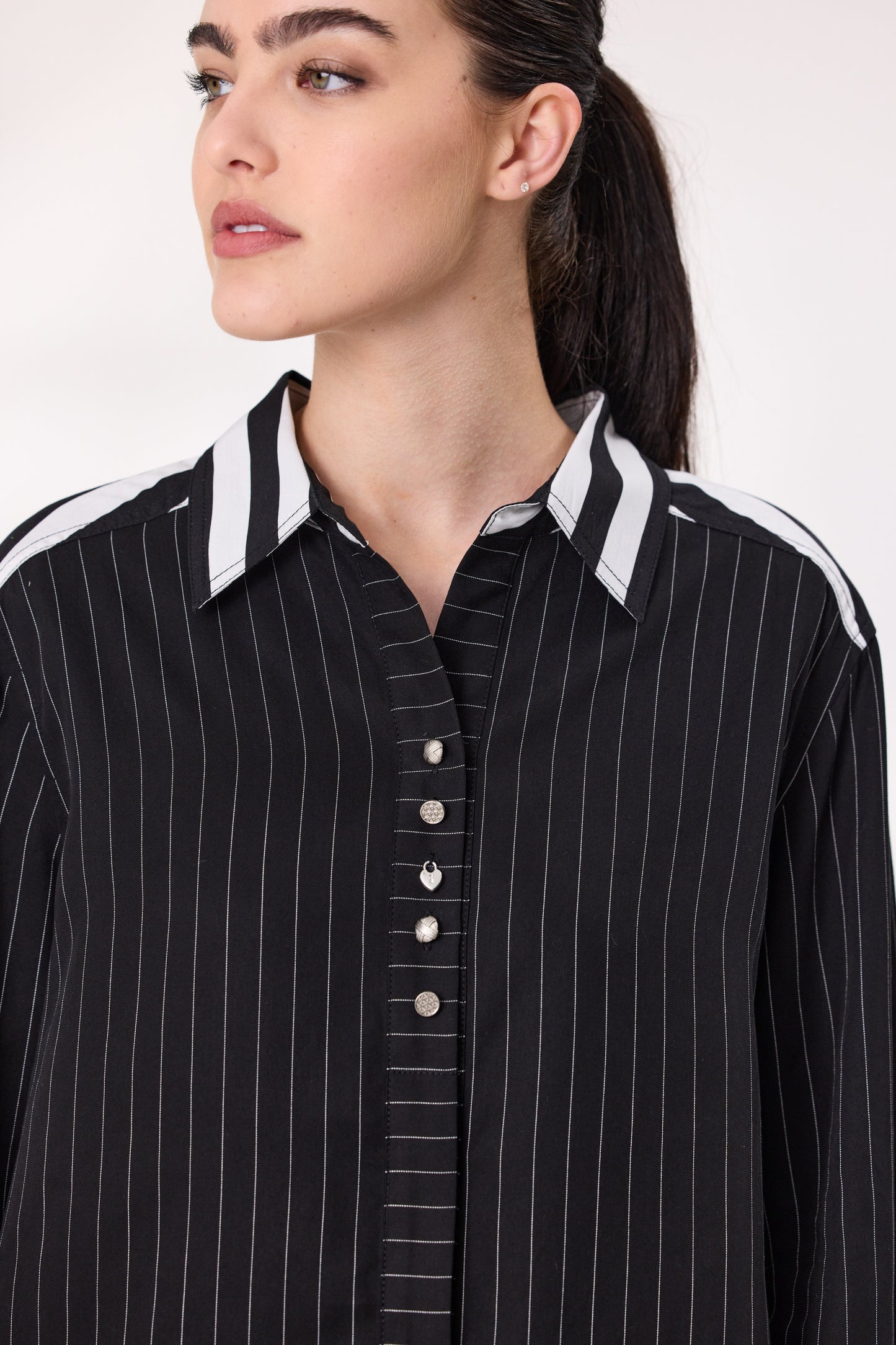 DESIGN NATION MAXWELL SHIRT - BLACK - THE VOGUE STORE