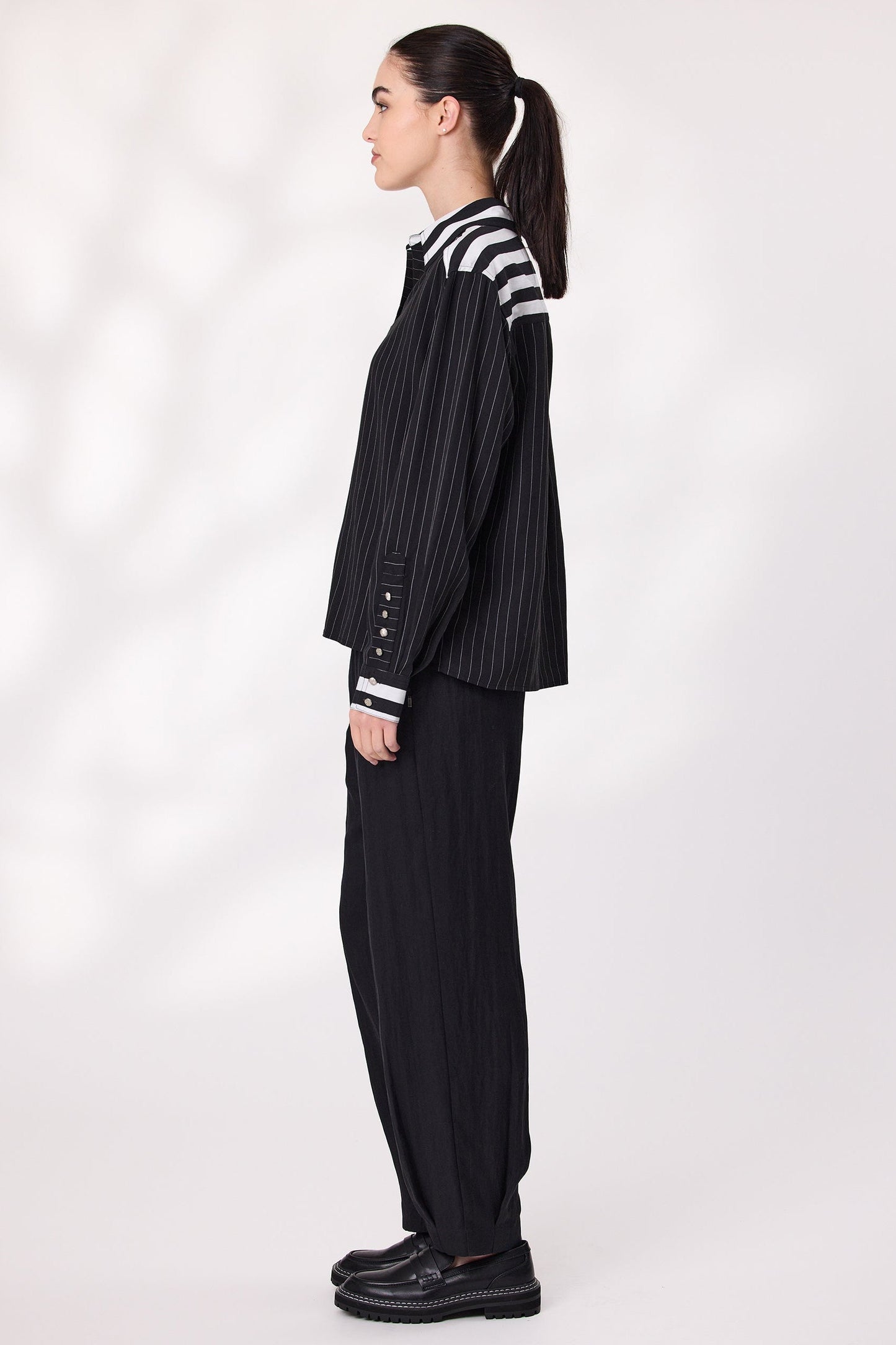 DESIGN NATION MAXWELL SHIRT - BLACK - THE VOGUE STORE