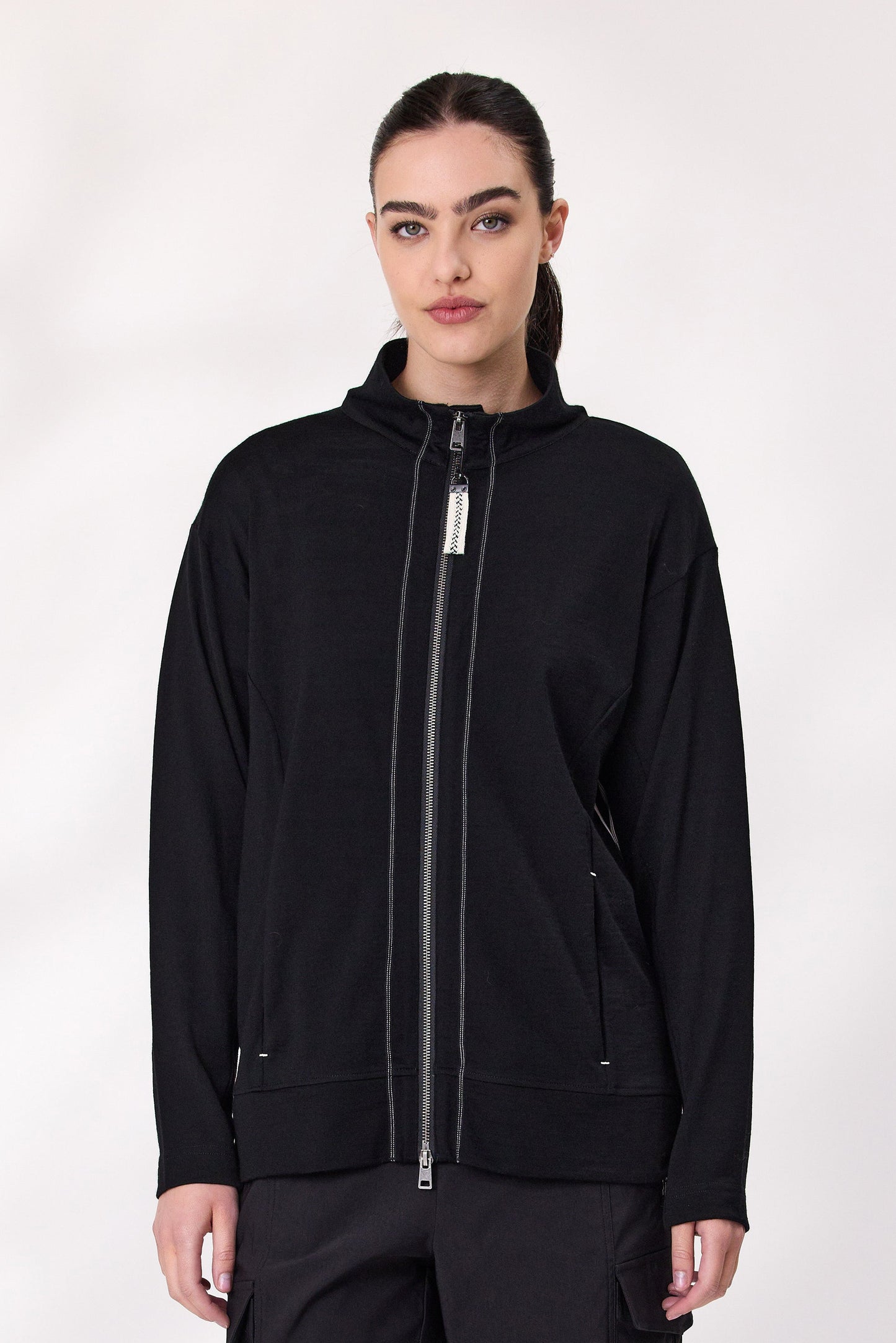 DESIGN NATION MODE MERINO JACKET - BLACK - THE VOGUE STORE