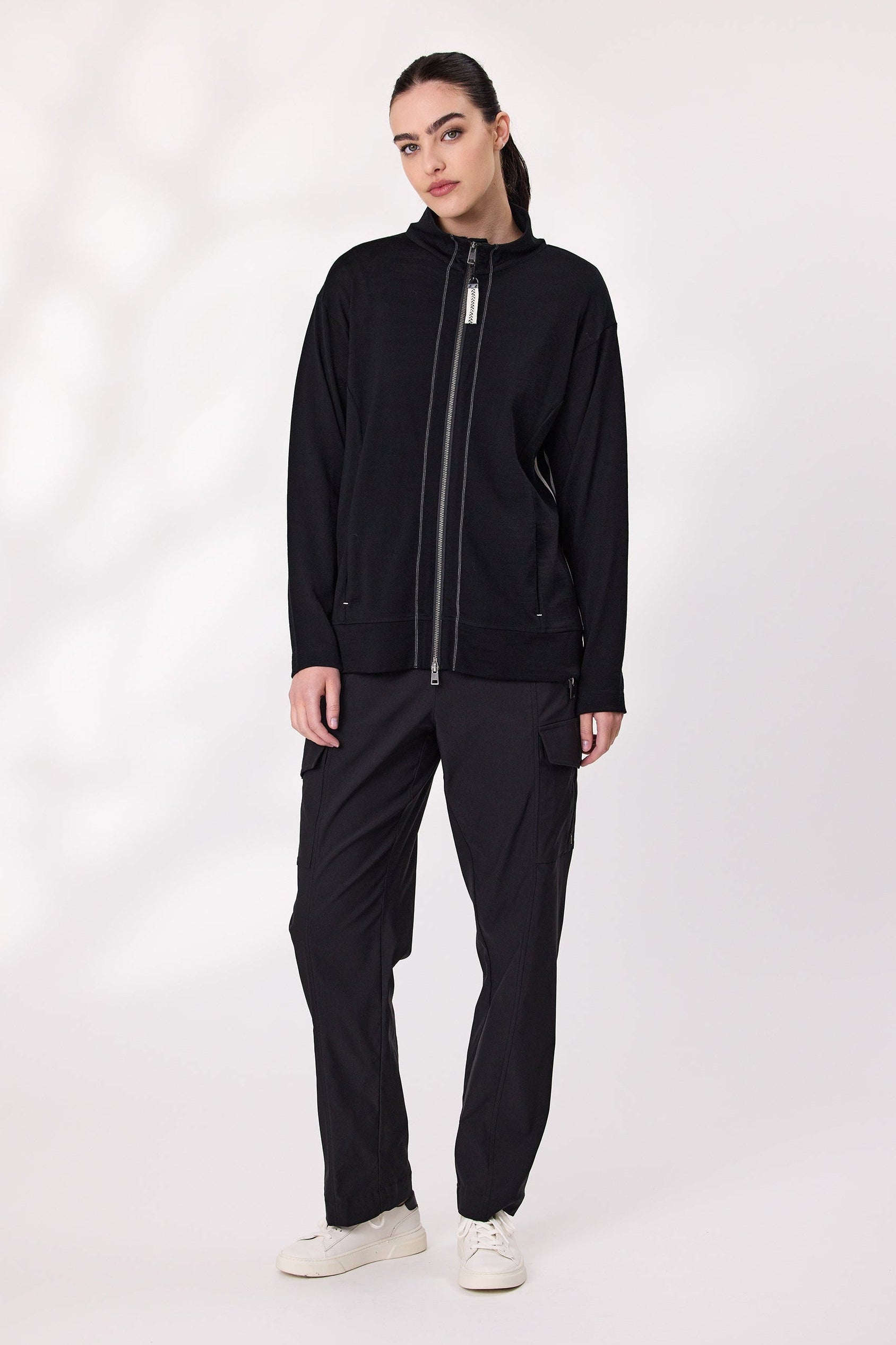 DESIGN NATION MODE MERINO JACKET - BLACK - THE VOGUE STORE