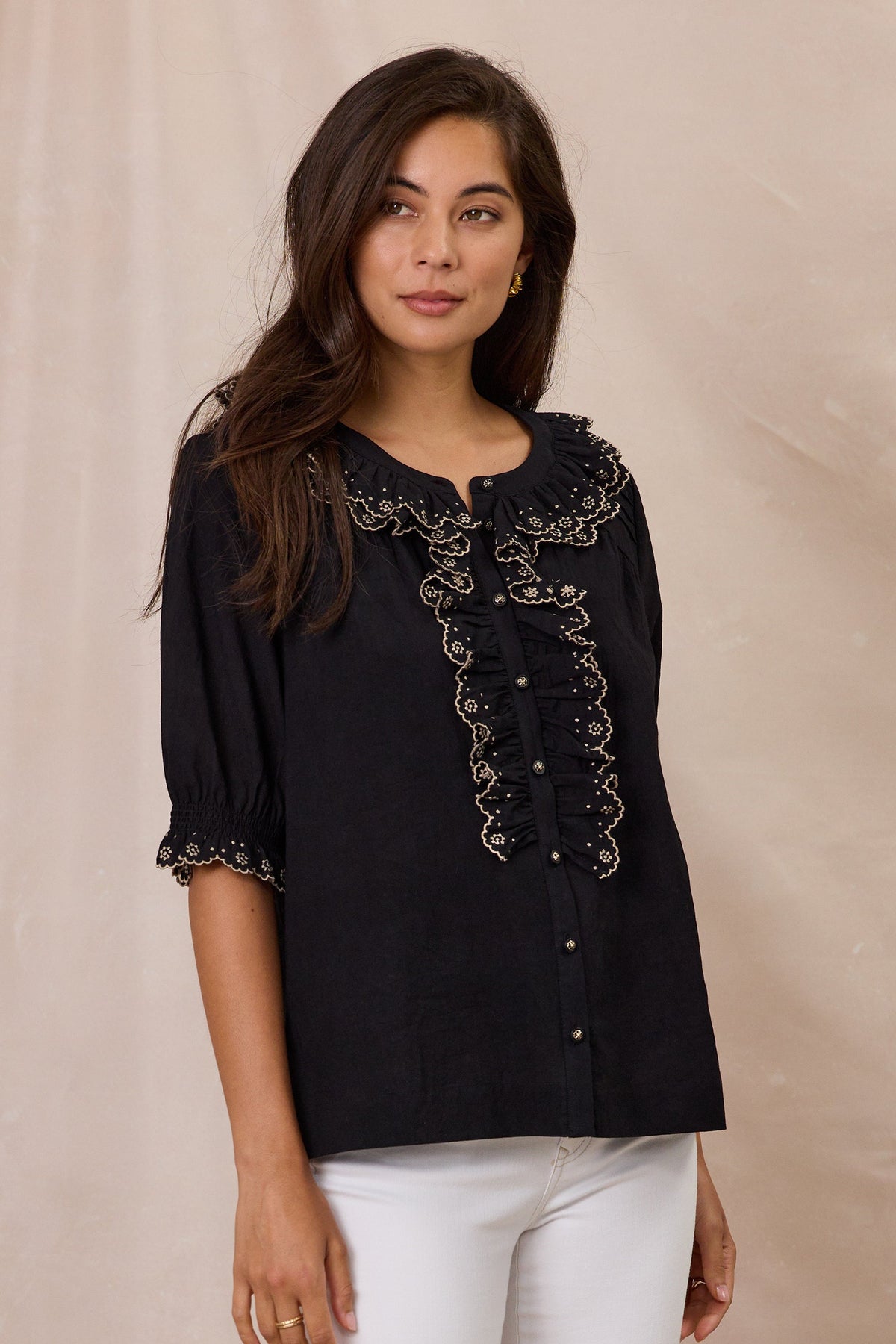 DESIGN NATION STEVIE TOP - BLACK - THE VOGUE STORE