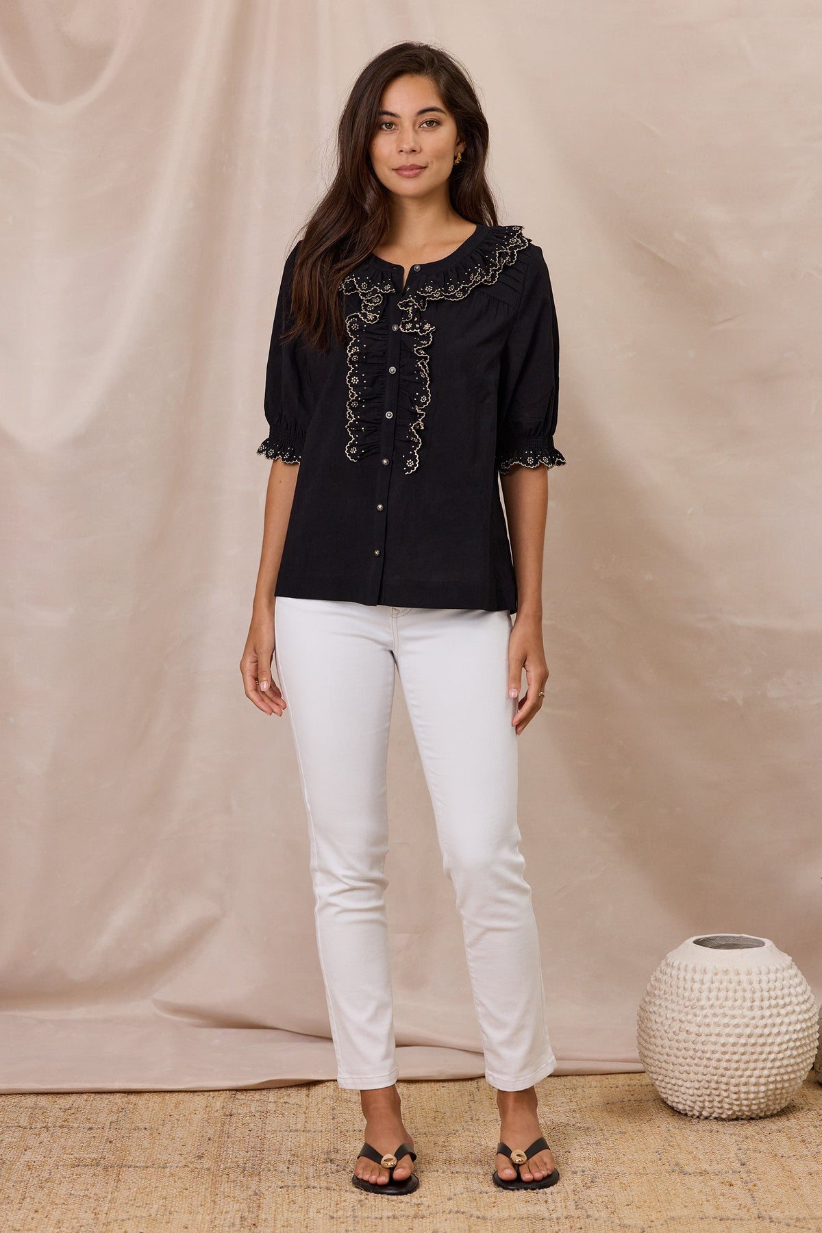 DESIGN NATION STEVIE TOP - BLACK - THE VOGUE STORE