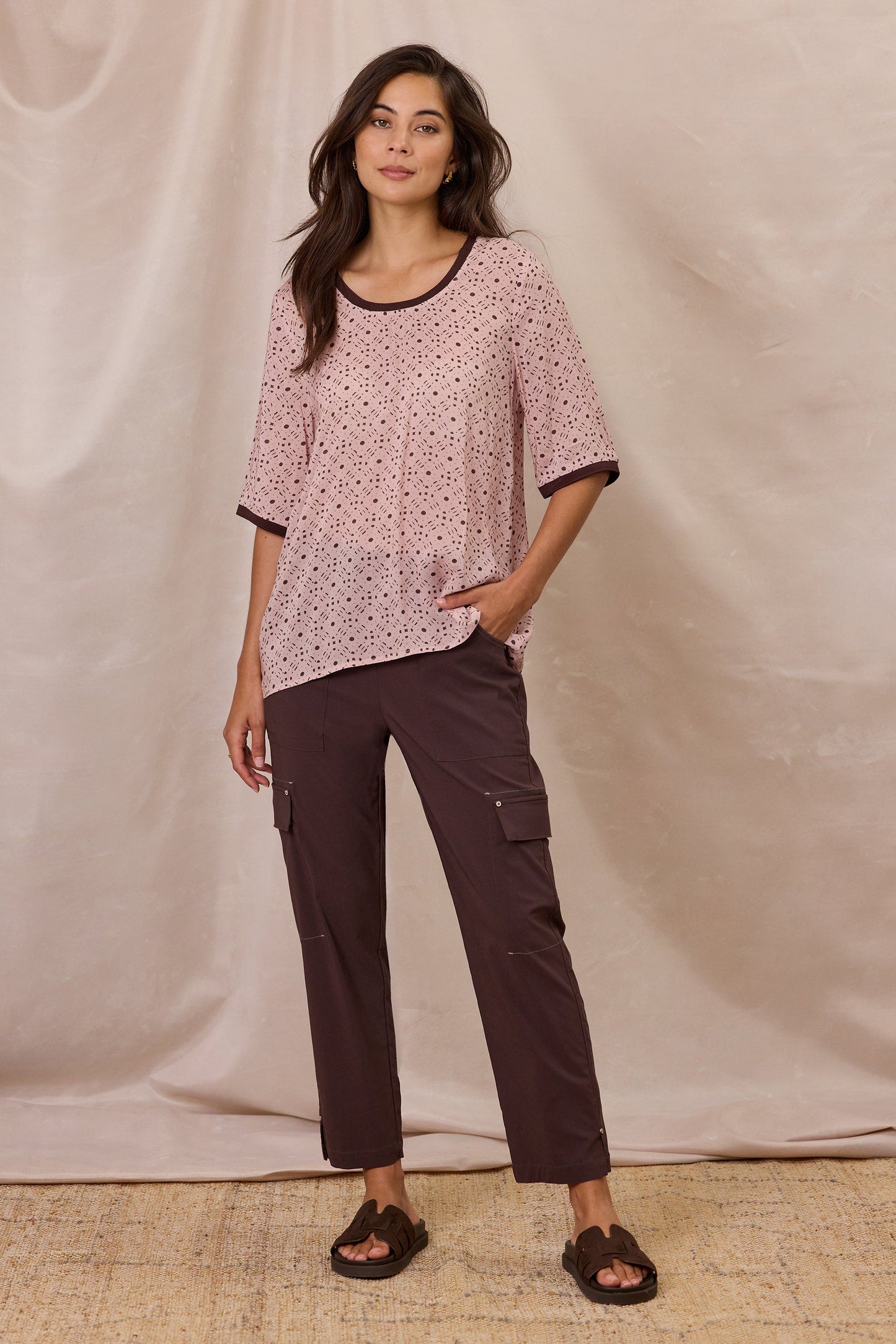 DESIGN NATION MARSHALL PANT - COCOA - THE VOGUE STORE