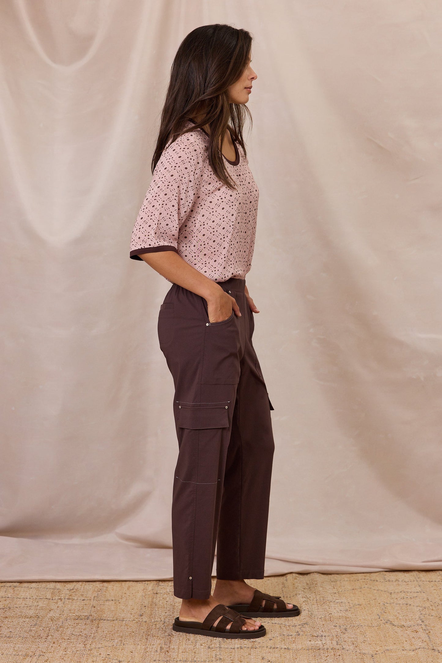 DESIGN NATION MARSHALL PANT - COCOA - THE VOGUE STORE