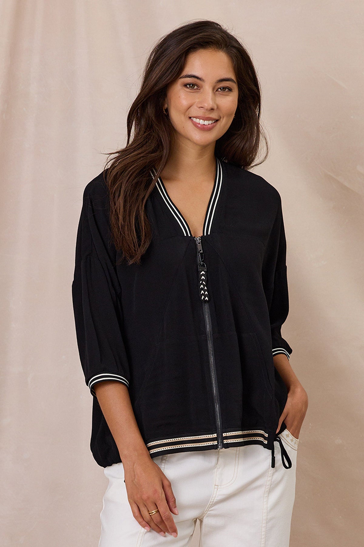 DESIGN NATION ABLE JACKET - BLACK - THE VOGUE STORE