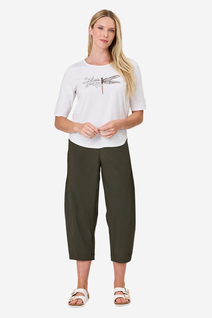 DUO ESSENTIAL TEE - WHITE DRAGONFLY - THE VOGUE STORE