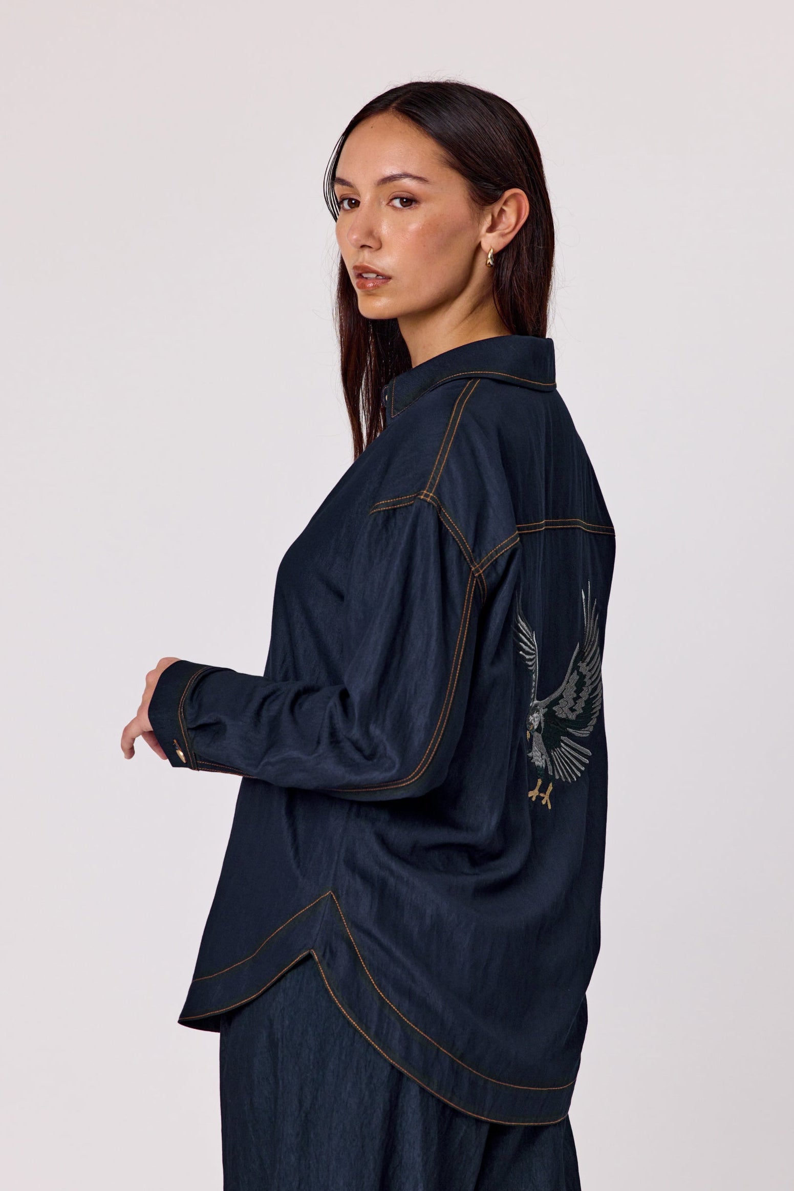 DUO PERCY SHIRT - INDIGO - THE VOGUE STORE