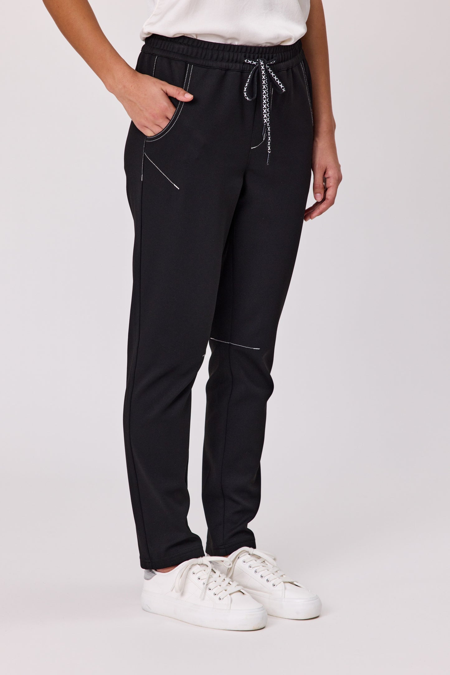 DUO DARCY JOGGER - BLACK - THE VOGUE STORE