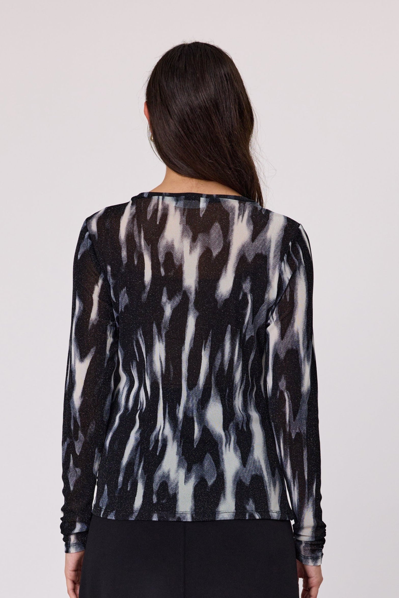 DUO GIGI LAYERING TOP - BLACK MIX PRINT - THE VOGUE STORE