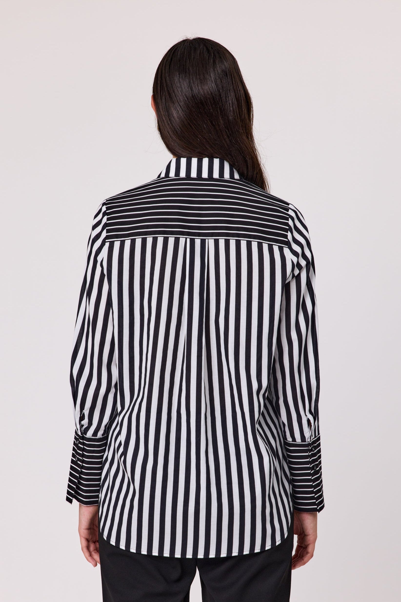 DUO BAILEE SHIRT - BLACK WHITE - THE VOGUE STORE