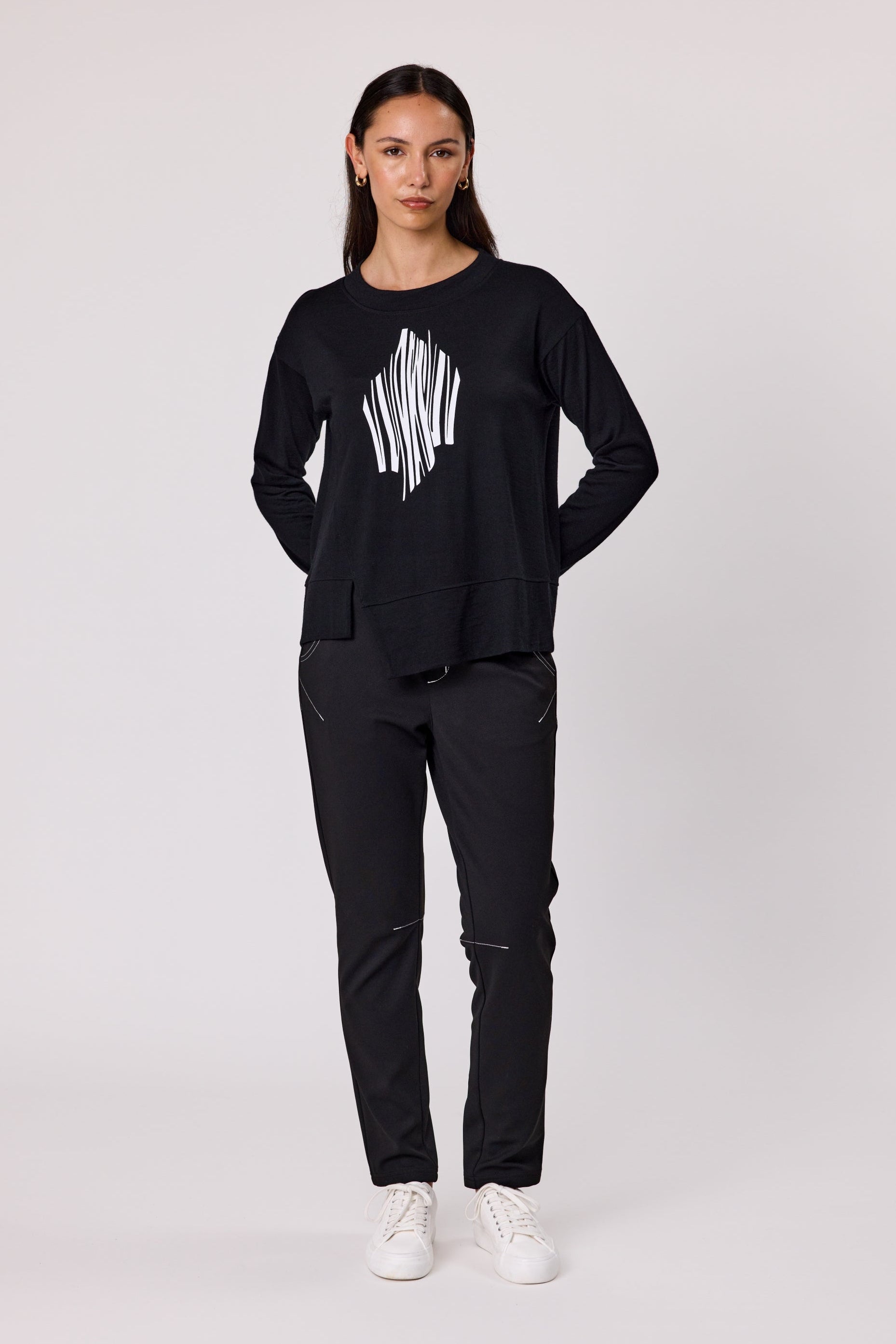 DUO DARCY JOGGER - BLACK - THE VOGUE STORE