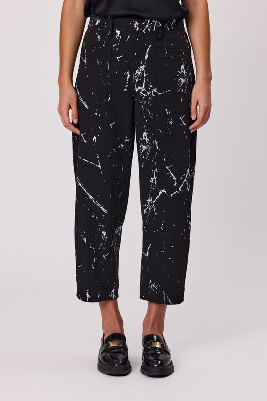 DUO SKETCH PANT - BLACK PRINT - THE VOGUE STORE