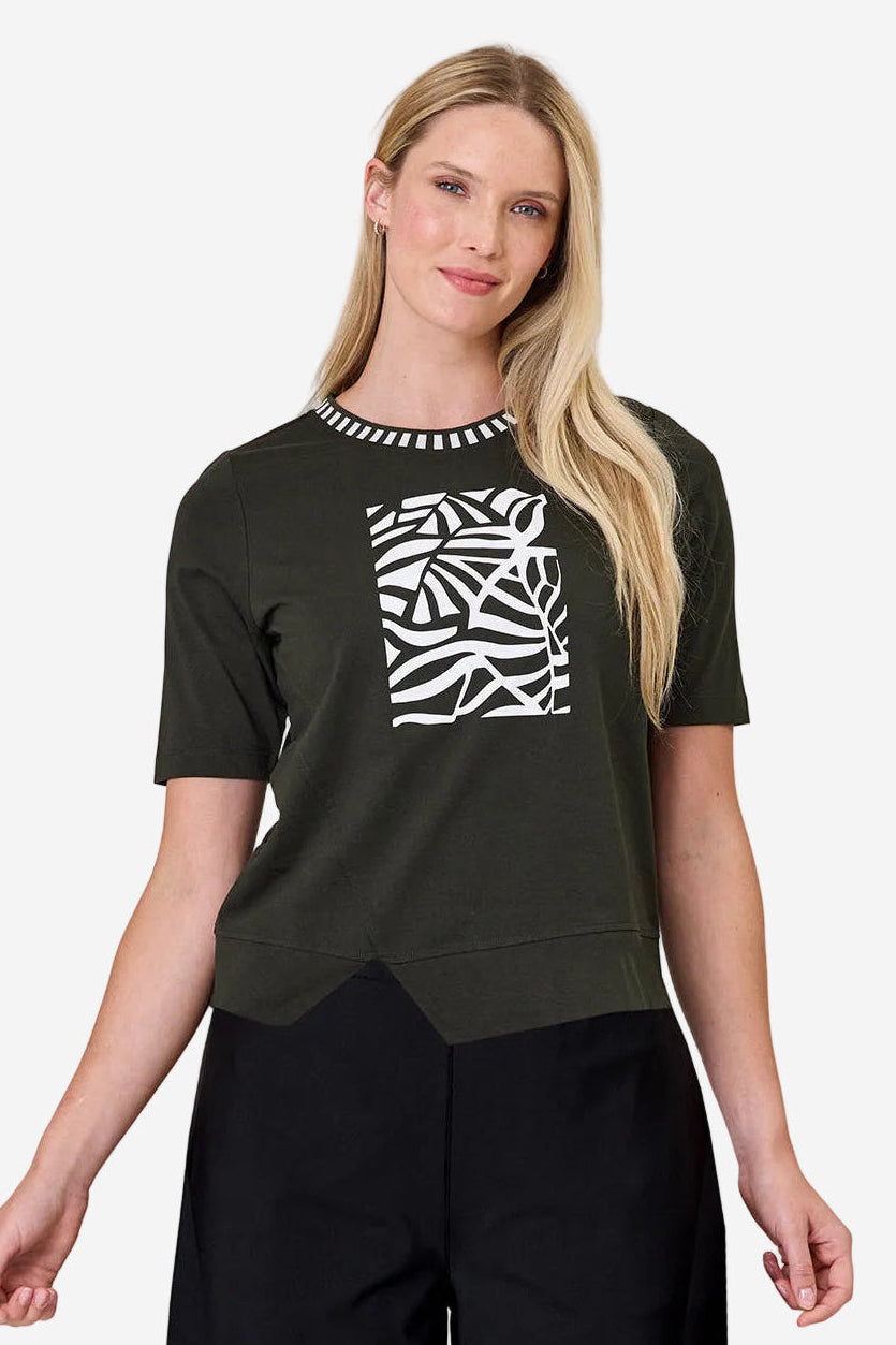 DUO GOLDIE TEE - KHAKI - THE VOGUE STORE