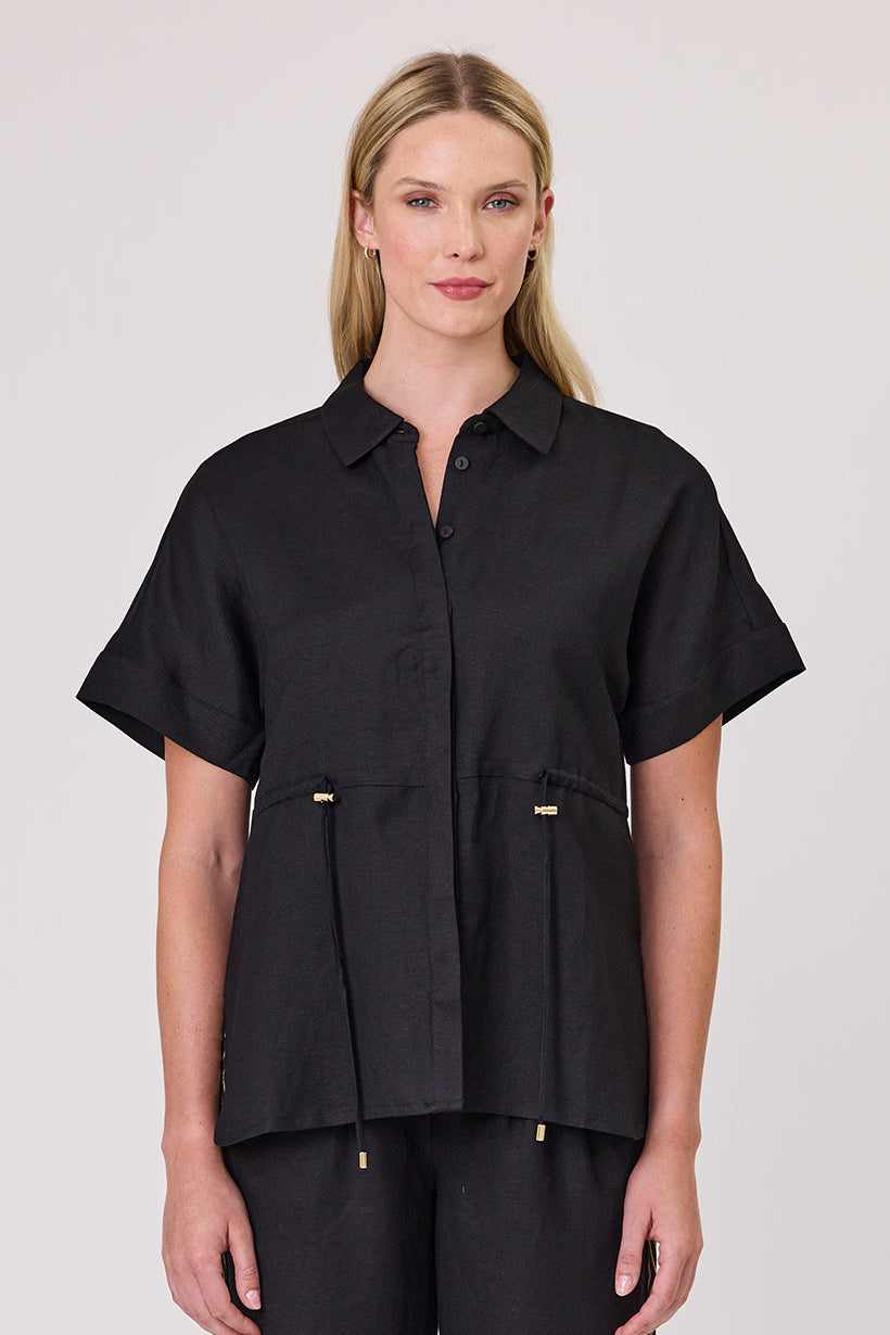 DUO ZENITH SHACKET - BLACK - THE VOGUE STORE