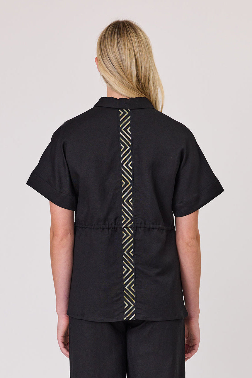 DUO ZENITH SHACKET - BLACK - THE VOGUE STORE
