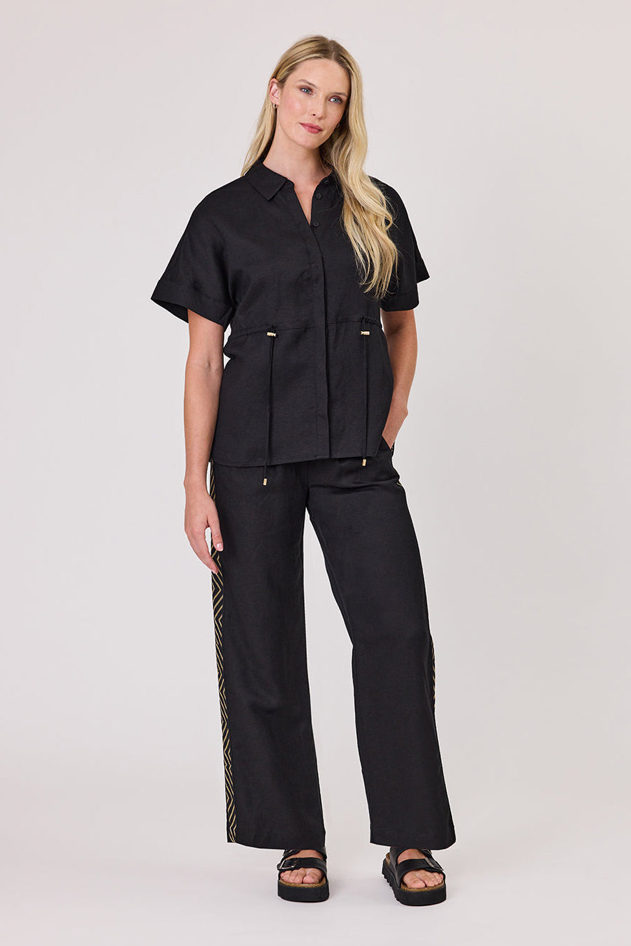 DUO ZENITH SHACKET - BLACK - THE VOGUE STORE