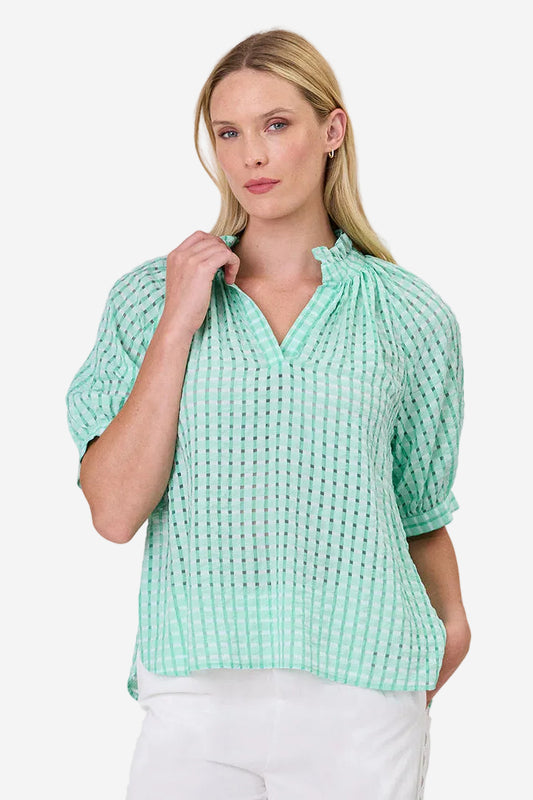 DUO CHARLIE TOP - GREEN - THE VOGUE STORE