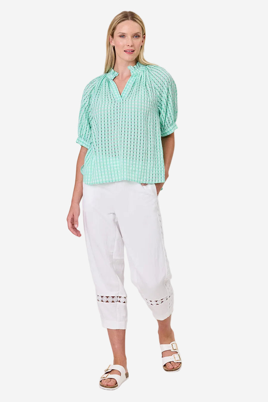 DUO CHARLIE TOP - GREEN - THE VOGUE STORE