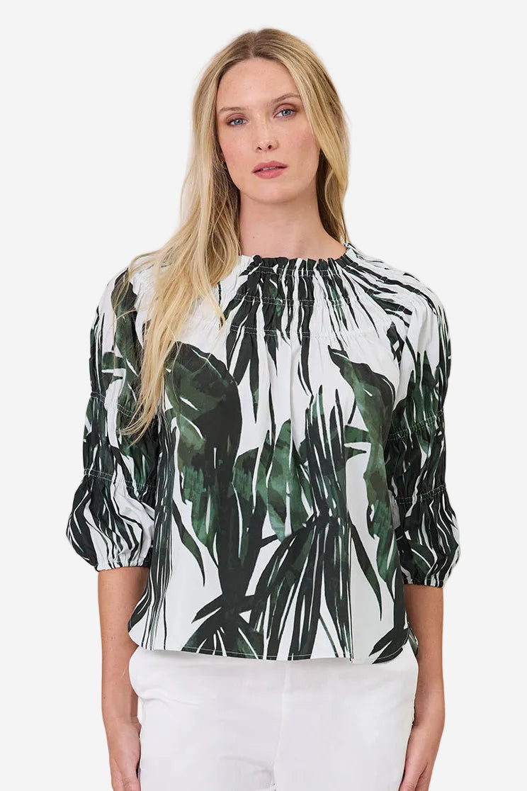 DUO BREEZE SHIRRED TOP - THE VOGUE STORE