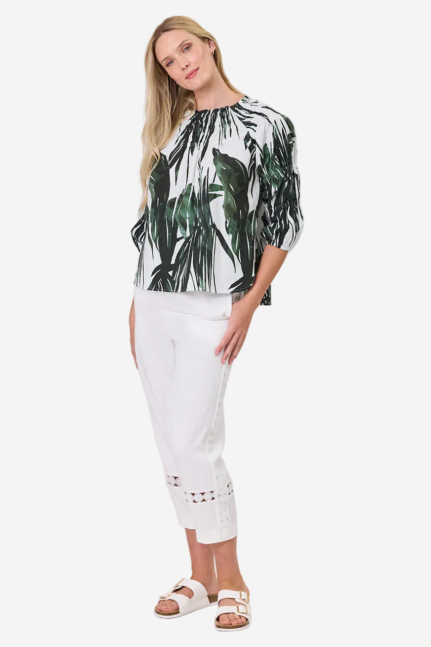 DUO BREEZE SHIRRED TOP - THE VOGUE STORE