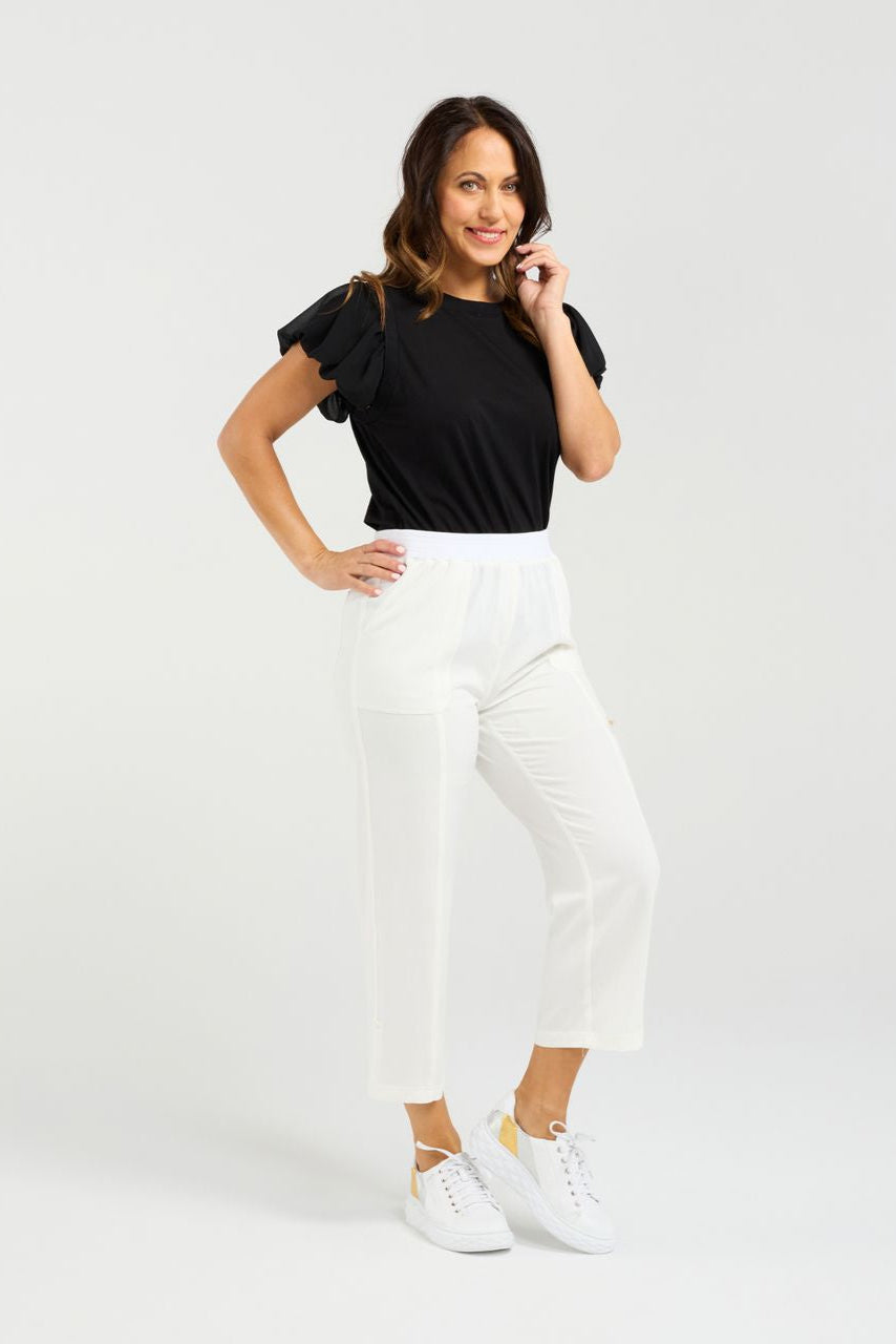 SEDUCE RHEA PANT - WHITE - THE VOGUE STORE