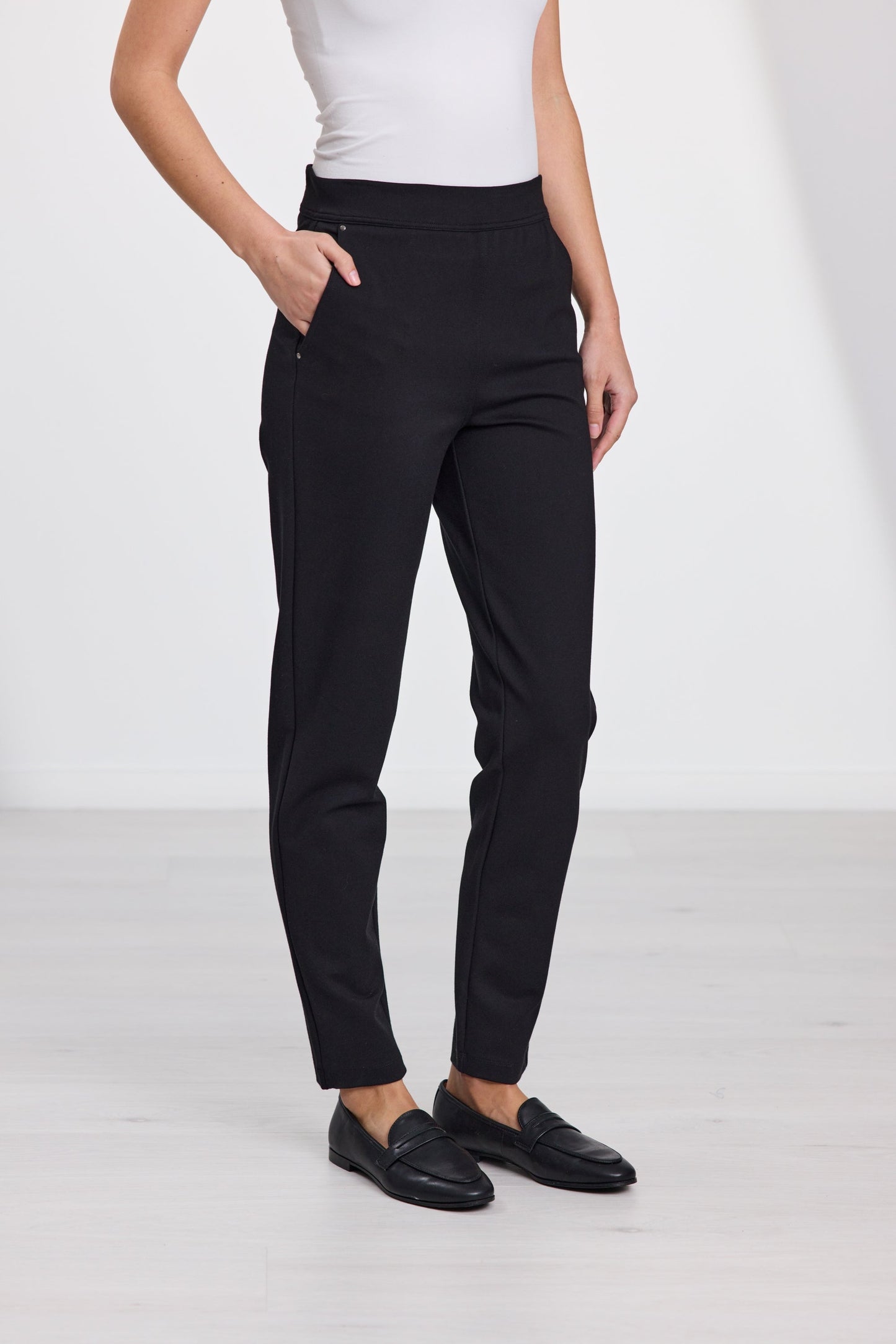 NEWPORT OWEN PONTI PANT - BLACK - THE VOGUE STORE