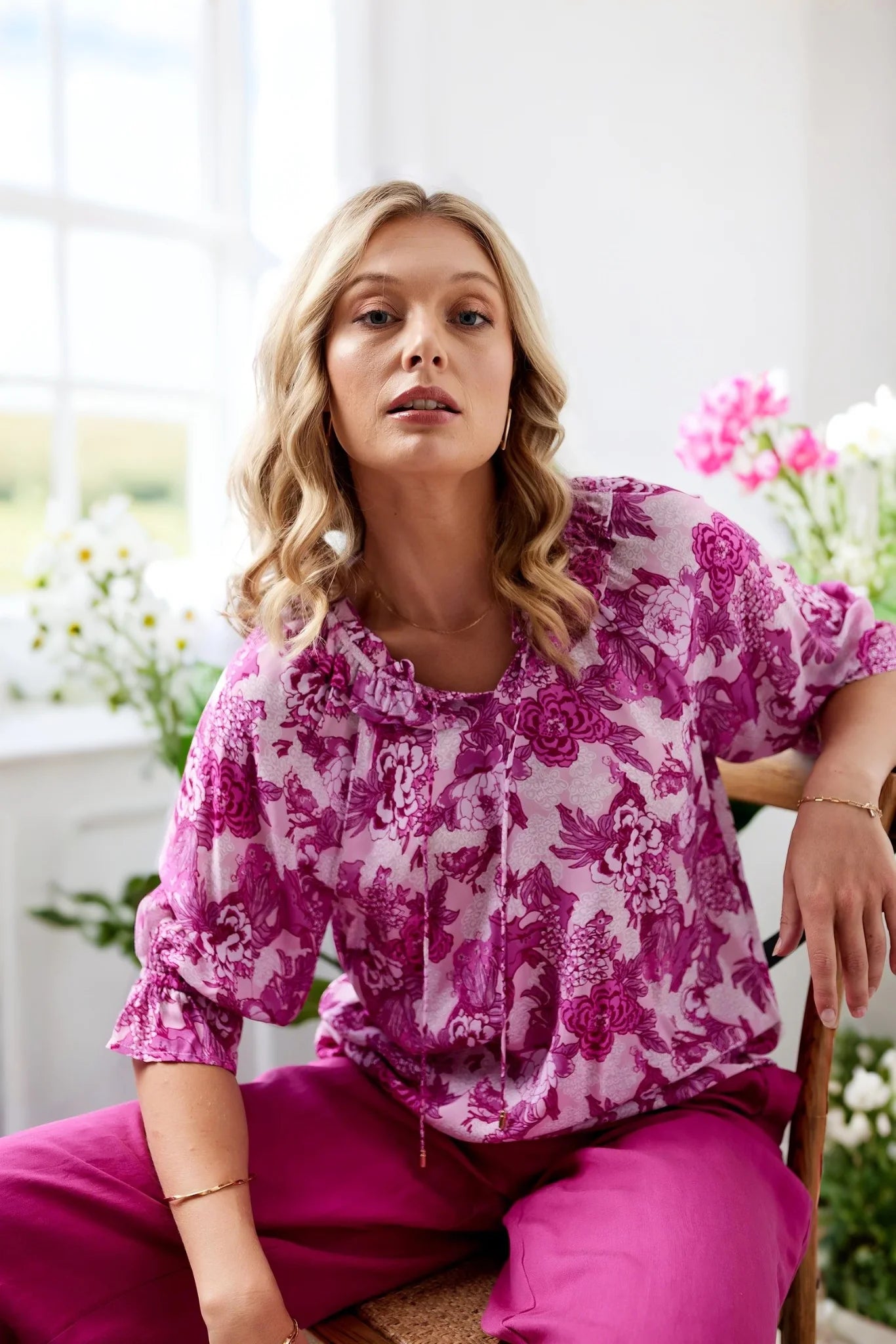 NEWPORT PRIMROSE BLOUSE - PRIMROSE PRINT - THE VOGUE STORE
