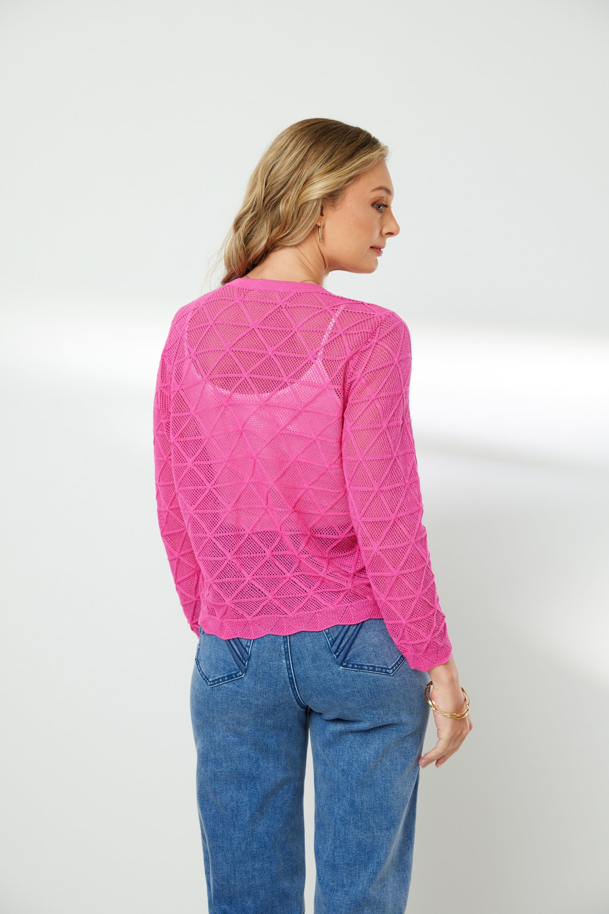 NEWPORT BAYLOR CARDI - PINK - THE VOGUE STORE