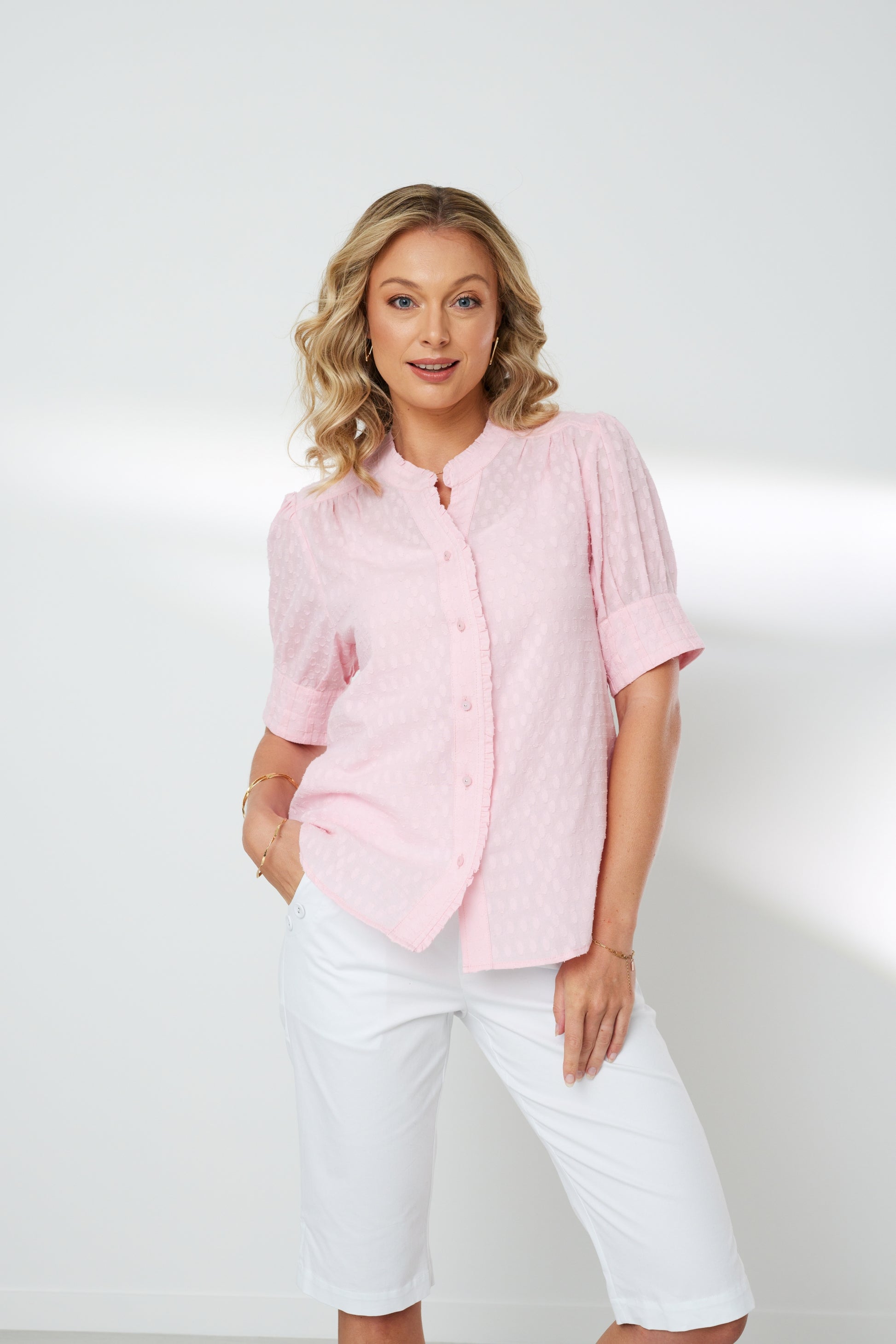 NEWPORT NATALIE BLOUSE - SOFT PINK - THE VOGUE STORE