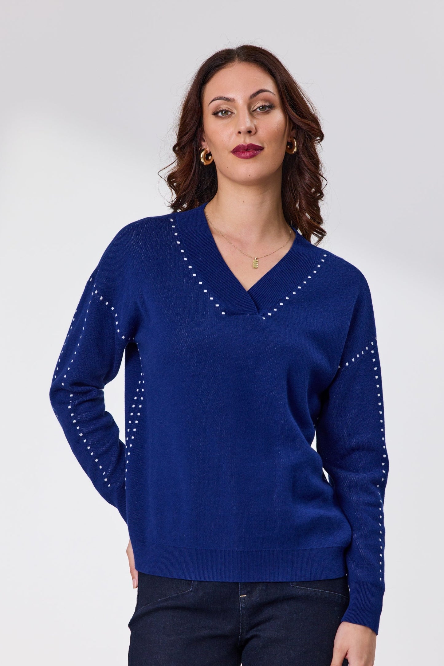 NEWPORT PIERCE JUMPER - BLUE - THE VOGUE STORE