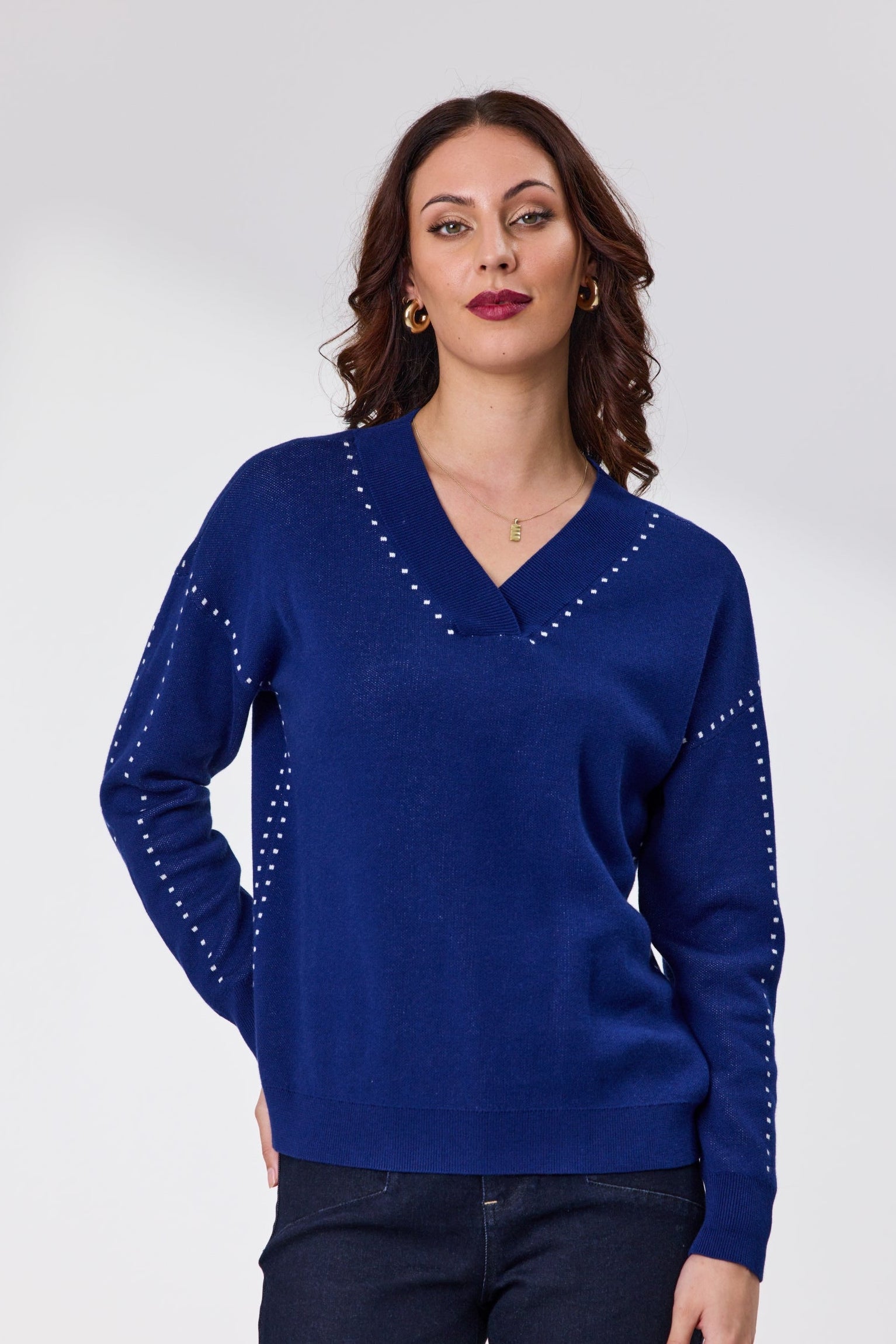 NEWPORT PIERCE JUMPER - BLUE - THE VOGUE STORE