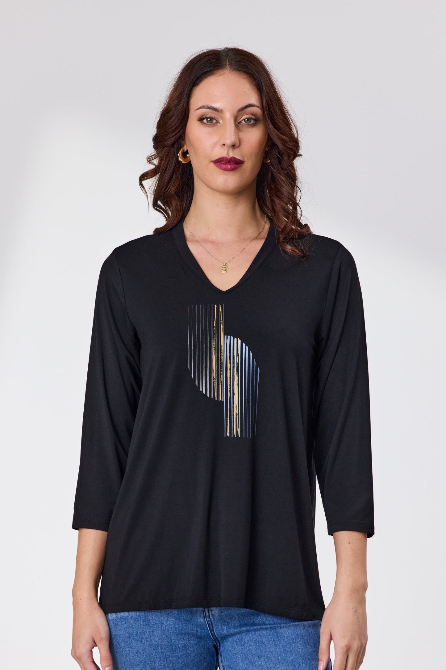 NEWPORT DEVON TOP - BLACK - THE VOGUE STORE