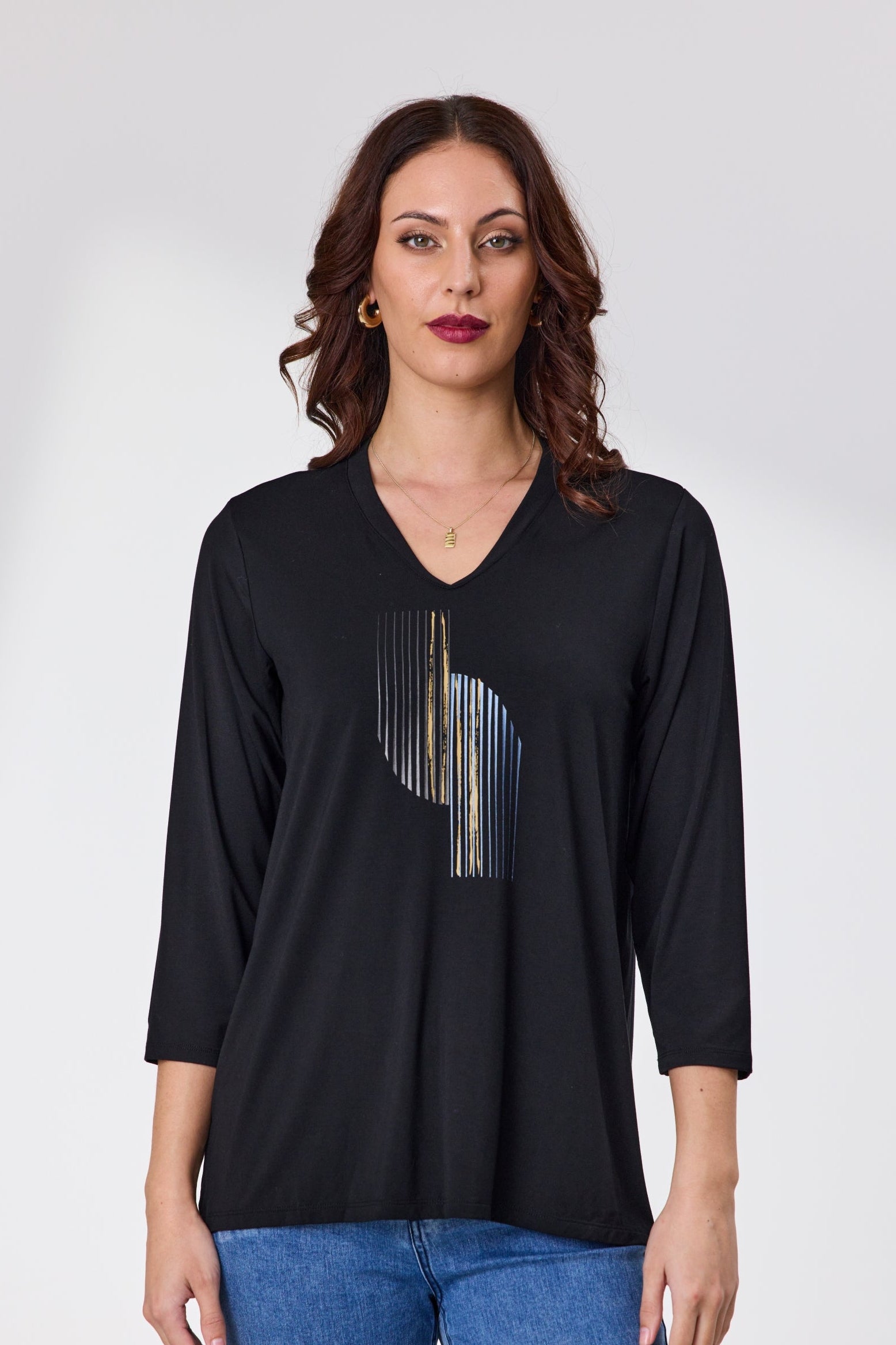 NEWPORT DEVON TOP - BLACK - THE VOGUE STORE