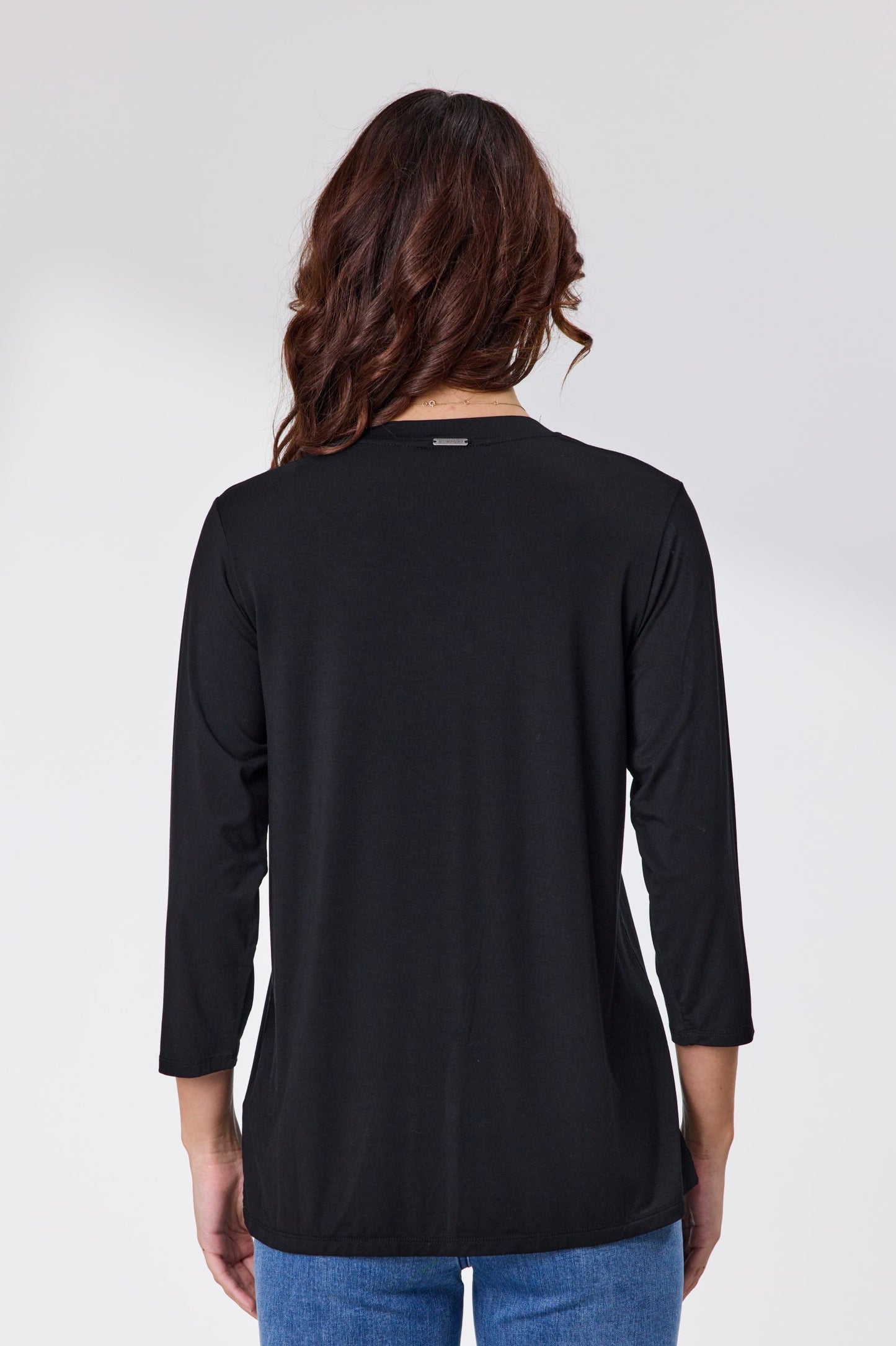 NEWPORT DEVON TOP - BLACK - THE VOGUE STORE