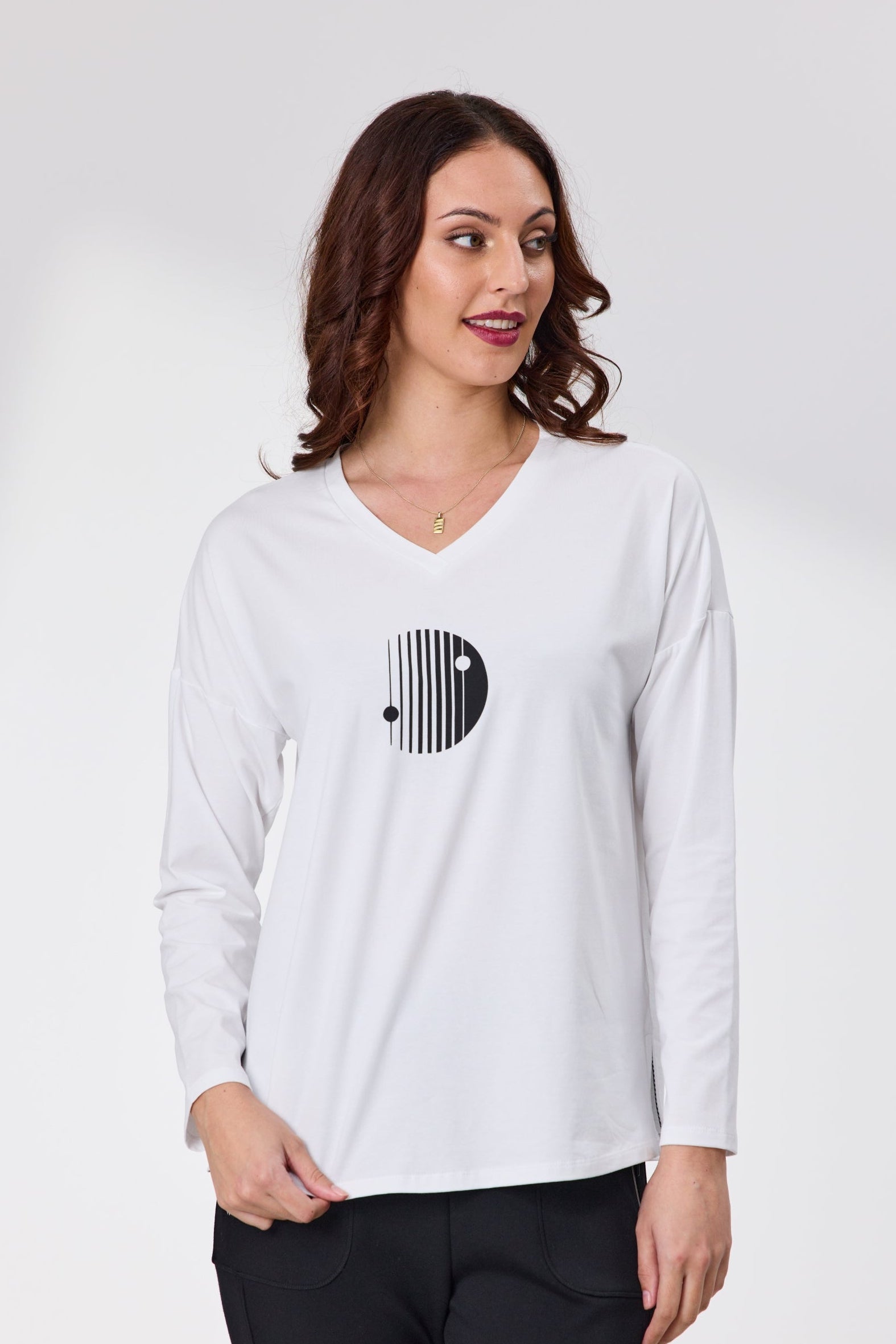 NEWPORT ROMEO CASUAL TEE - WHITE - THE VOGUE STORE
